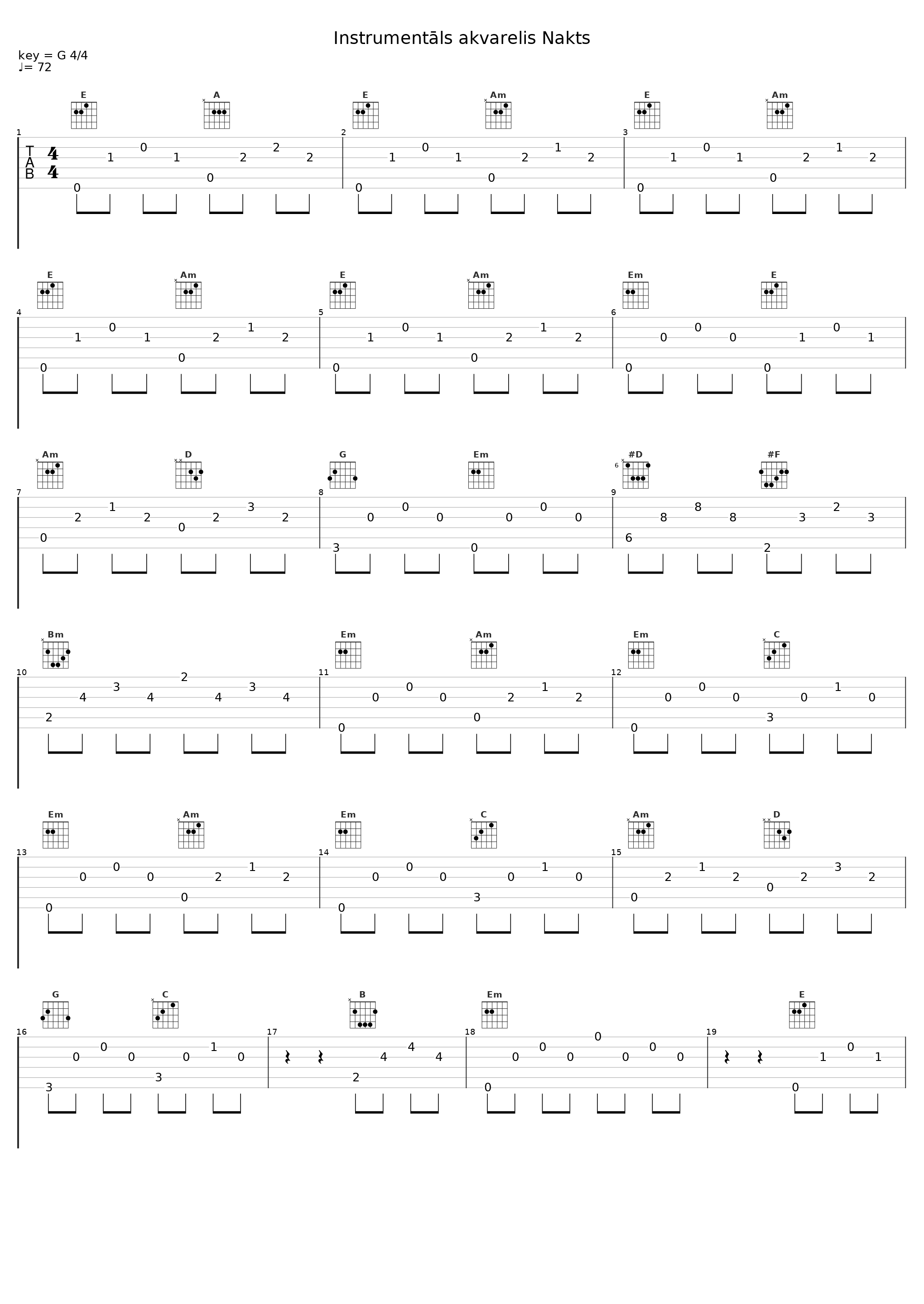 Instrumentāls akvarelis Nakts_REO,Raimonds Pauls_1