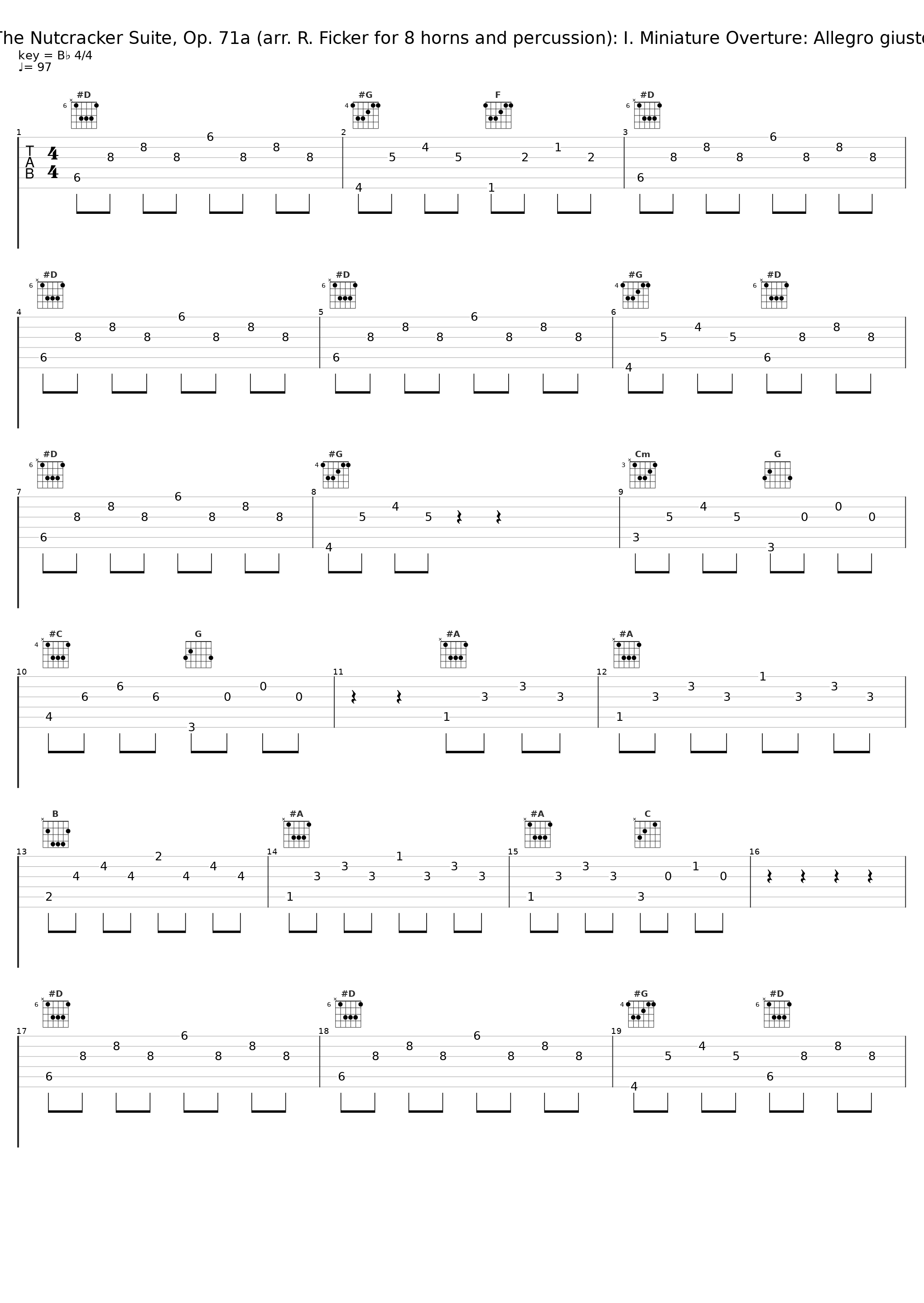 The Nutcracker Suite, Op. 71a (arr. R. Ficker for 8 horns and percussion): I. Miniature Overture: Allegro giusto_German Hornsound 8.1_1