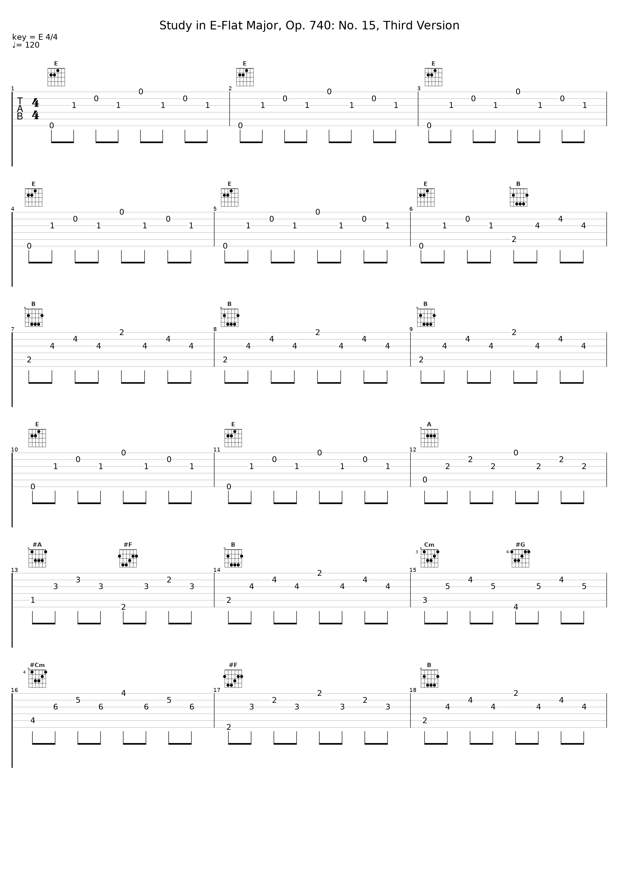 Study in E-Flat Major, Op. 740: No. 15, Third Version_Rudy Apffel_1