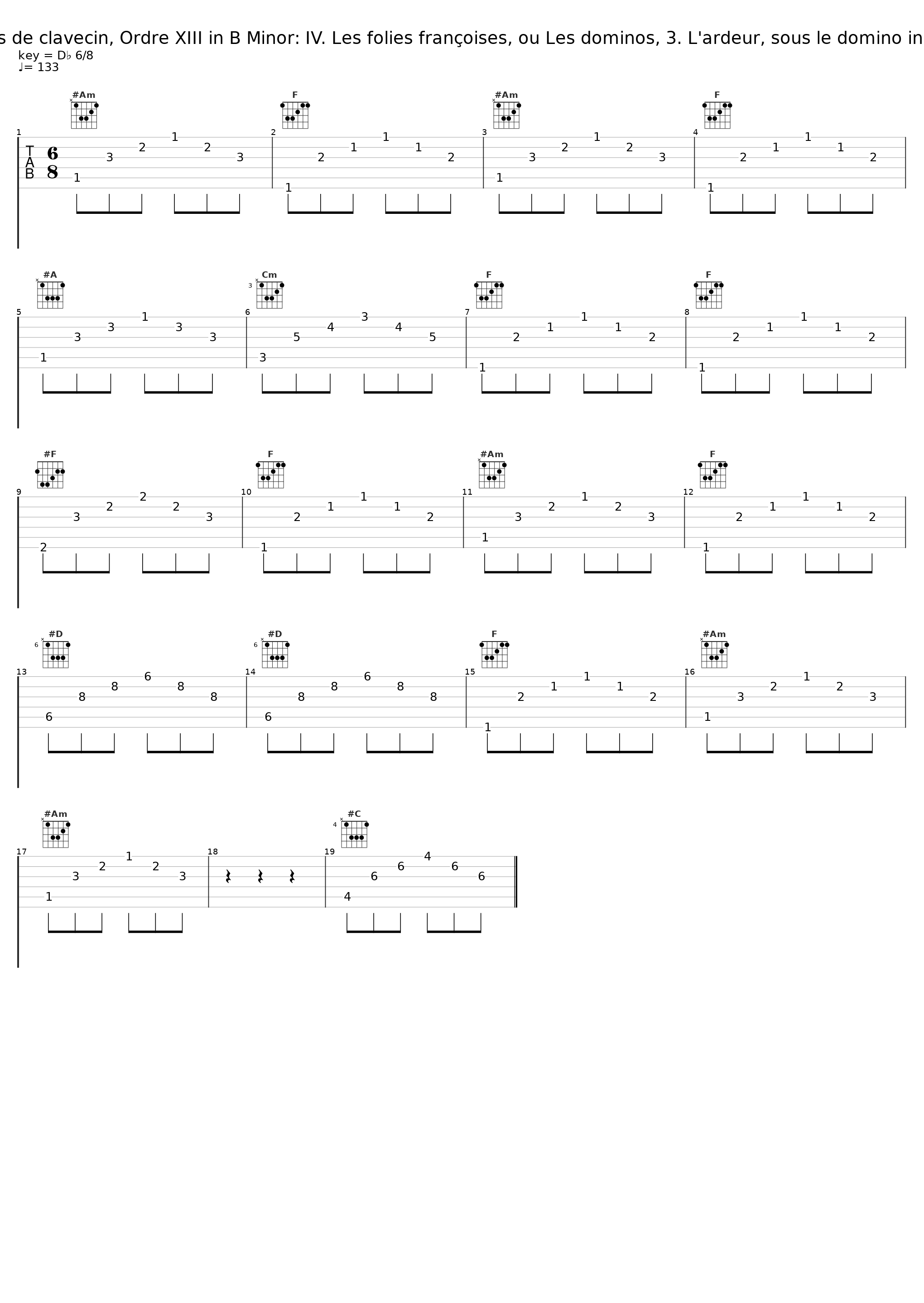 Troisième livre de pièces de clavecin, Ordre XIII in B Minor: IV. Les folies françoises, ou Les dominos, 3. L'ardeur, sous le domino incarnat (2002 Recording)_Aline Zylberajch_1