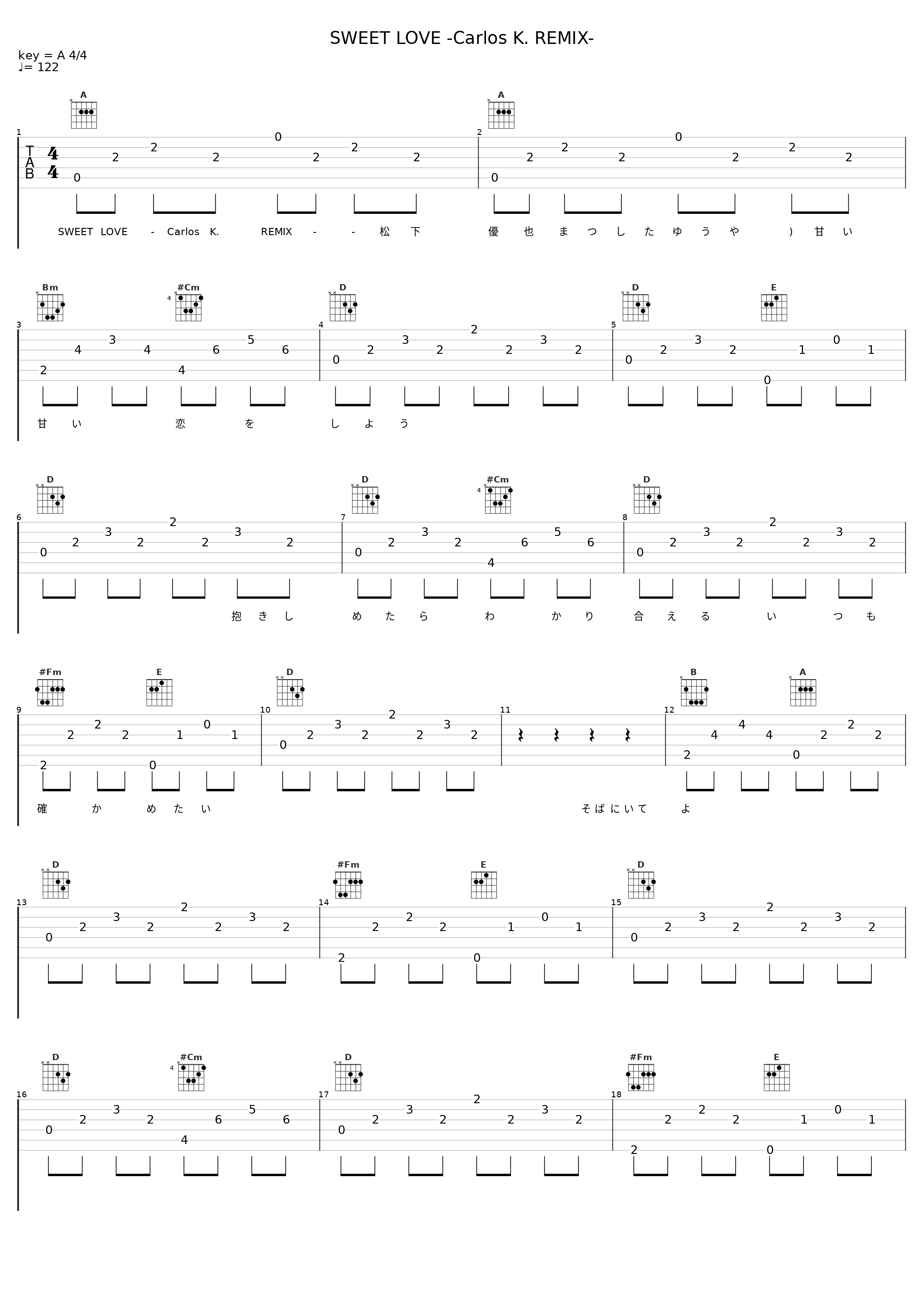 SWEET LOVE -Carlos K. REMIX-_松下優也_1