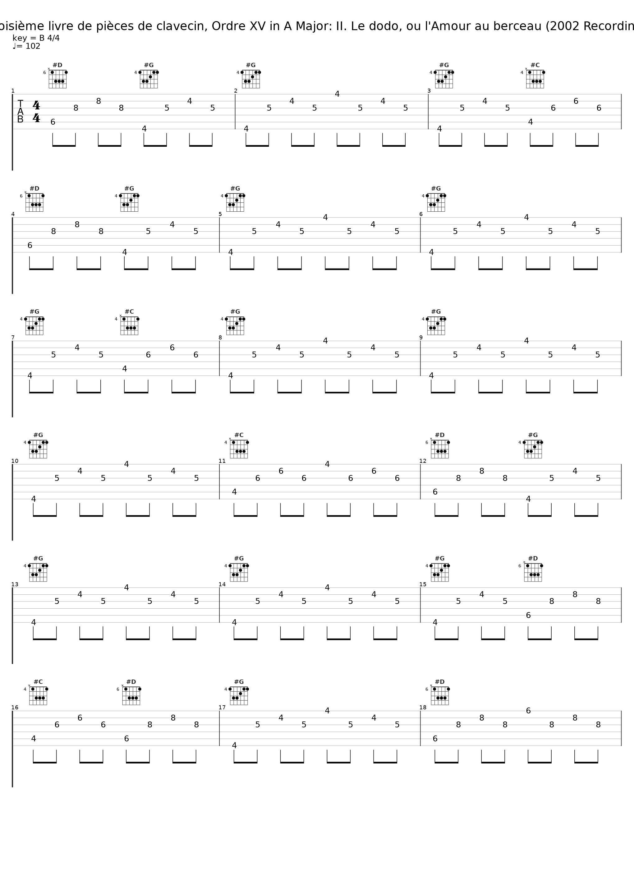 Troisième livre de pièces de clavecin, Ordre XV in A Major: II. Le dodo, ou l'Amour au berceau (2002 Recording)_Aline Zylberajch_1