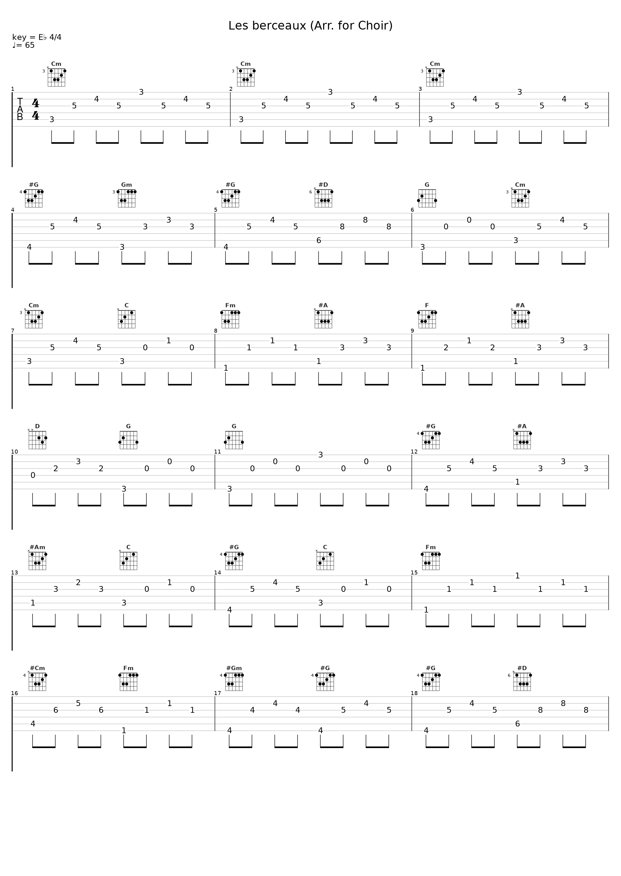 Les berceaux (Arr. for Choir)_Chœur43,Gabriel Fauré,René-François Sully Prudhomme_1