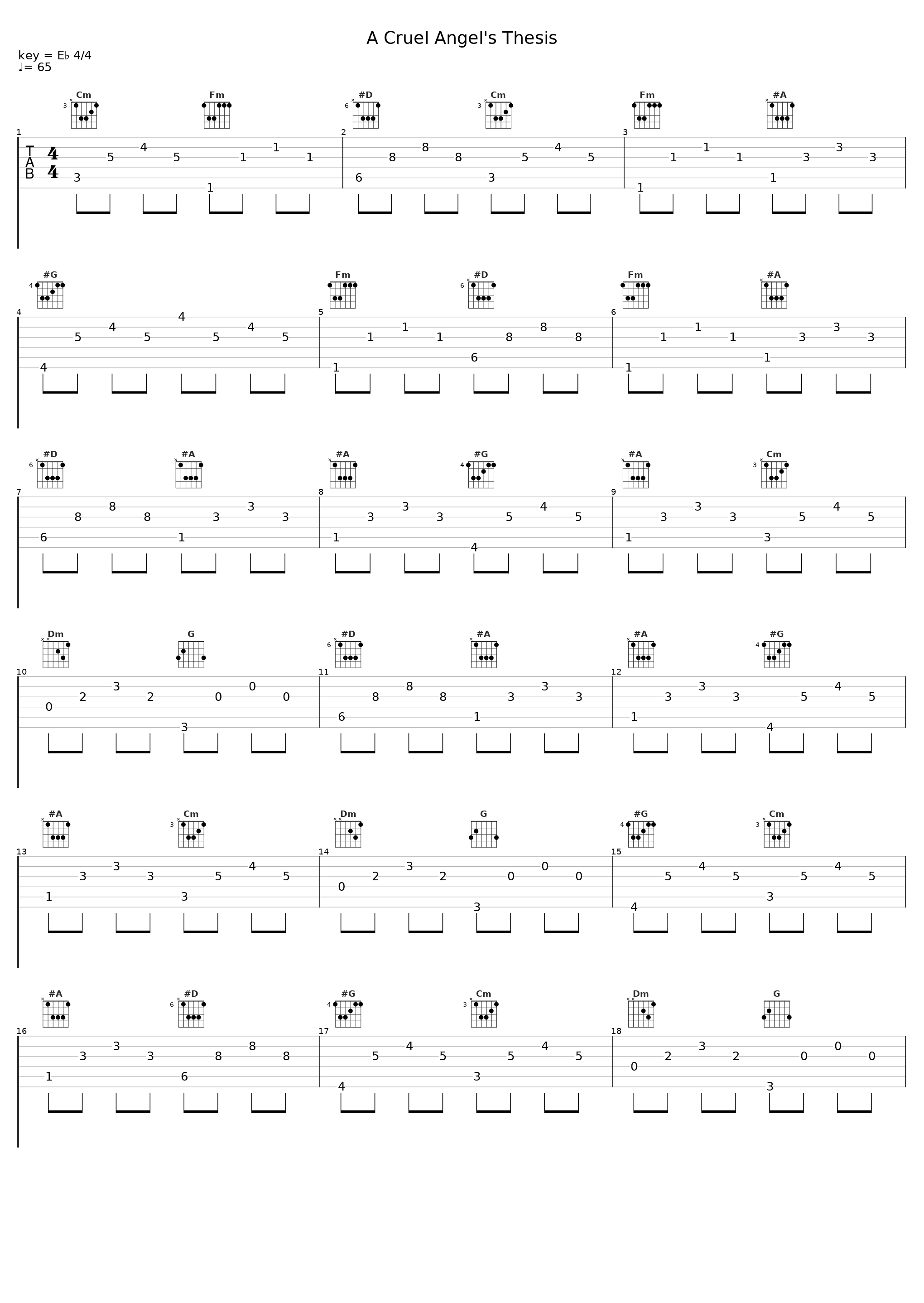 A Cruel Angel's Thesis_Sheet Music Boss_1