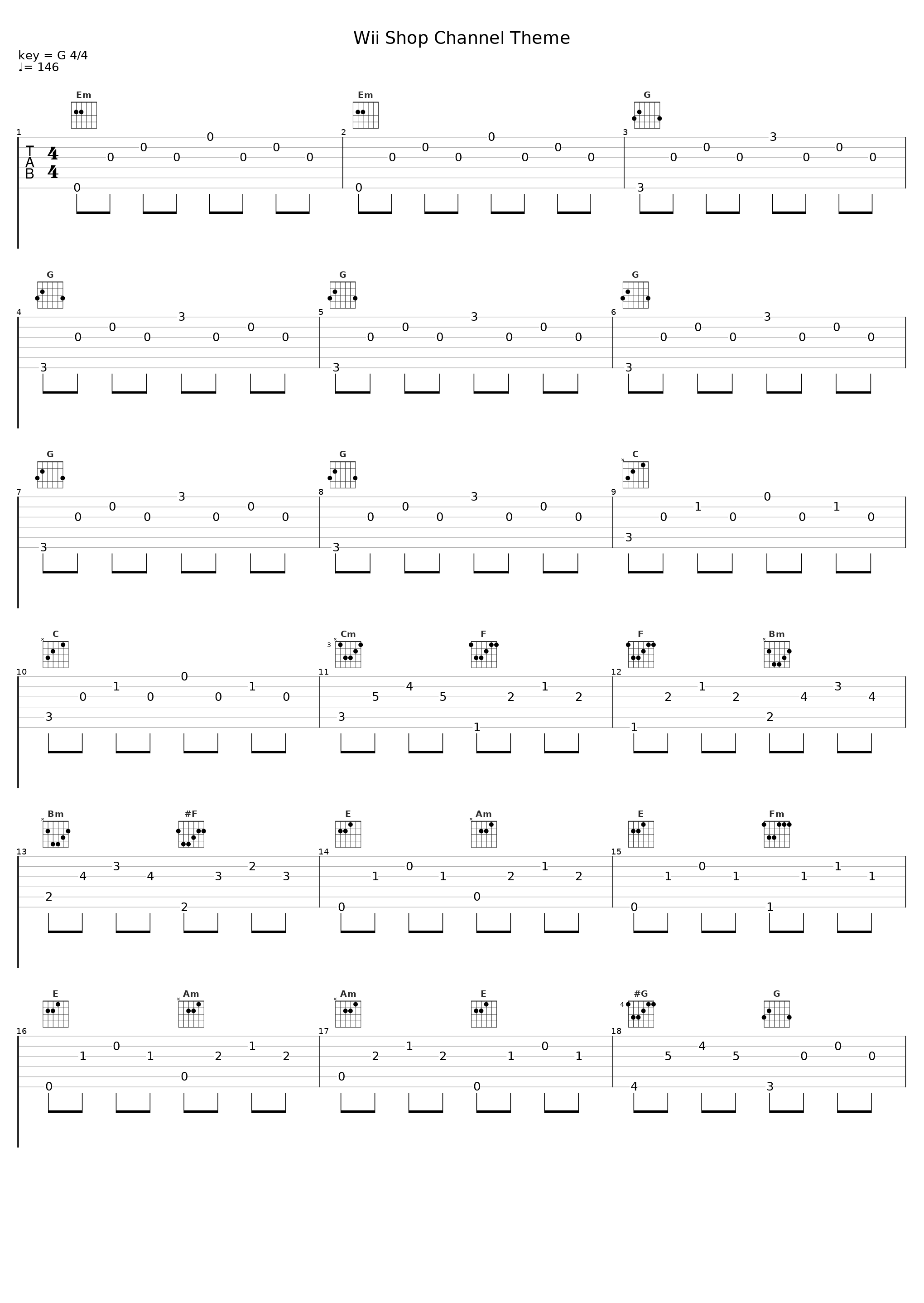 Wii Shop Channel Theme_Sheet Music Boss_1