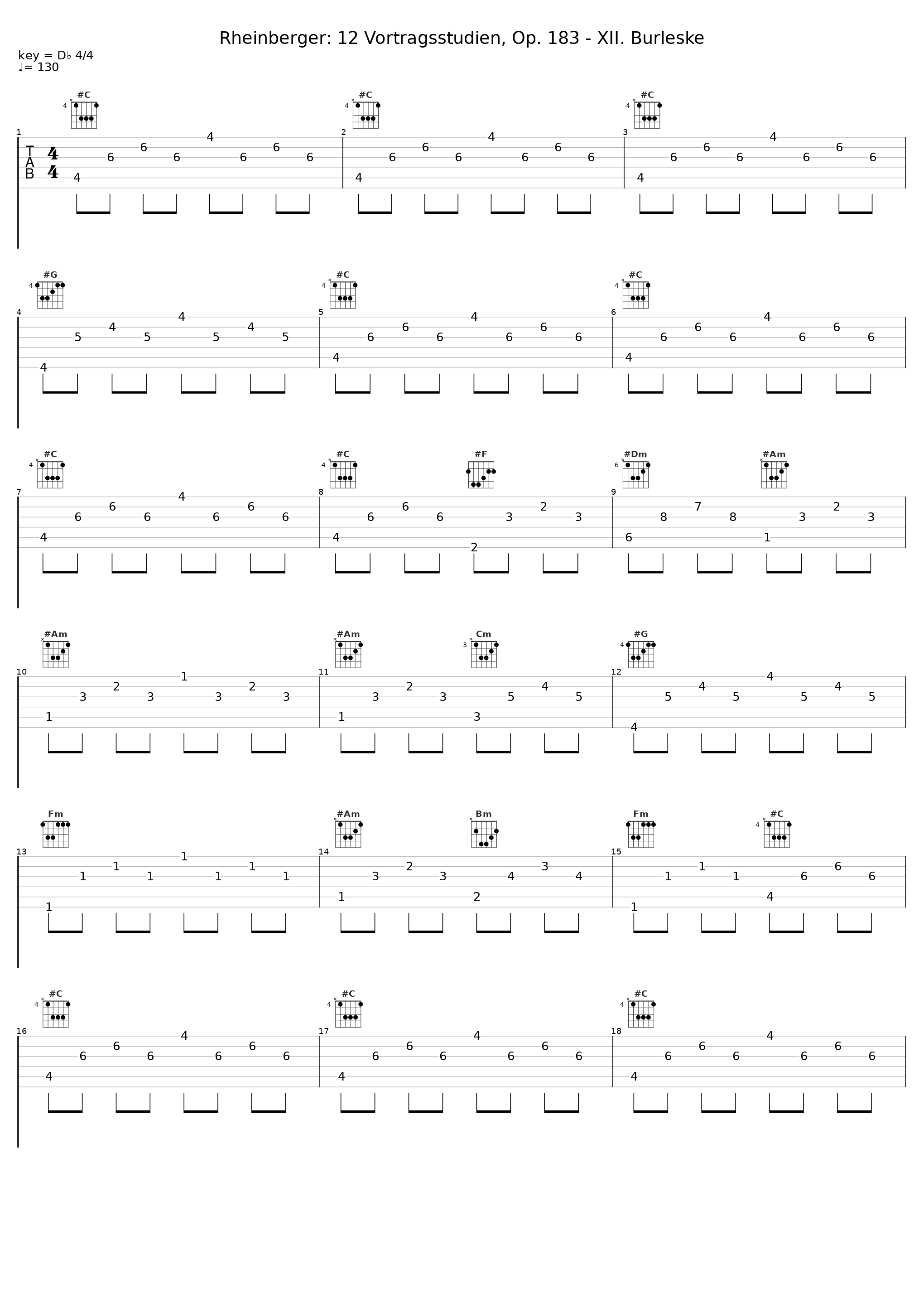 Rheinberger: 12 Vortragsstudien, Op. 183 - XII. Burleske_Jurg Hanselmann_1