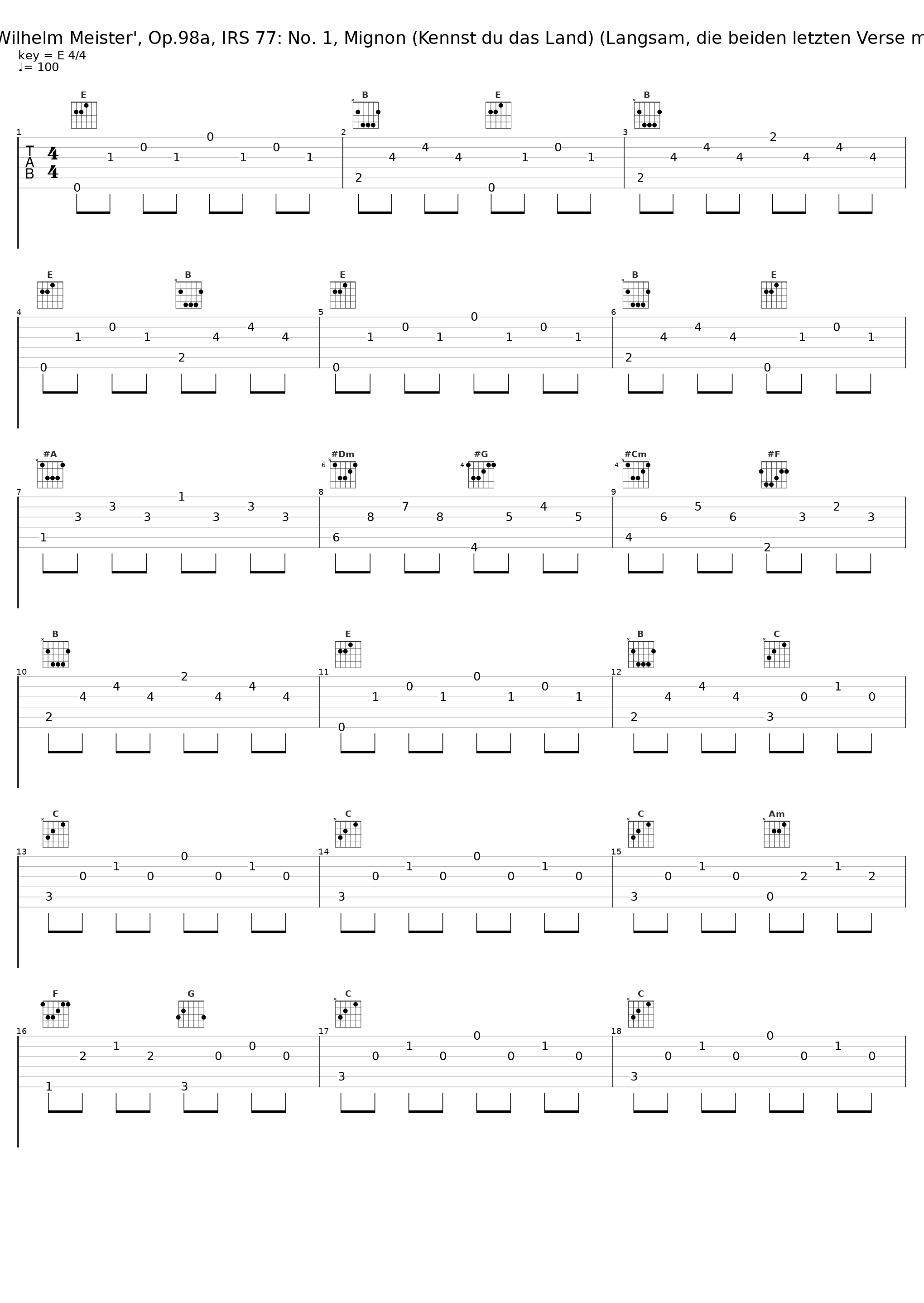 Lieder und Gesänge aus 'Wilhelm Meister', Op.98a, IRS 77: No. 1, Mignon (Kennst du das Land) (Langsam, die beiden letzten Verse mit gesteigertem Ausdruck._Emmi Leisner,Michael Raucheisen_1