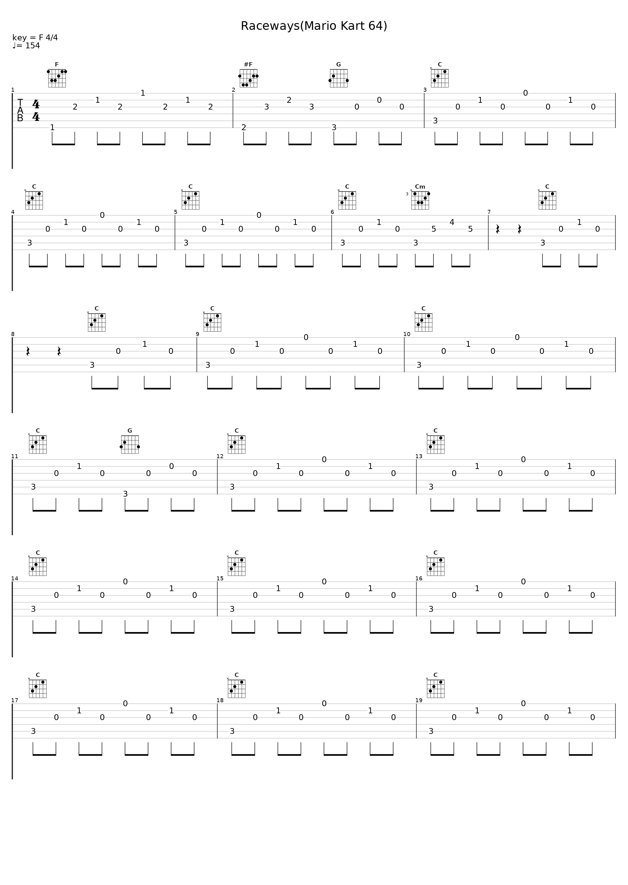 Raceways(Mario Kart 64)_Sheet Music Boss_1