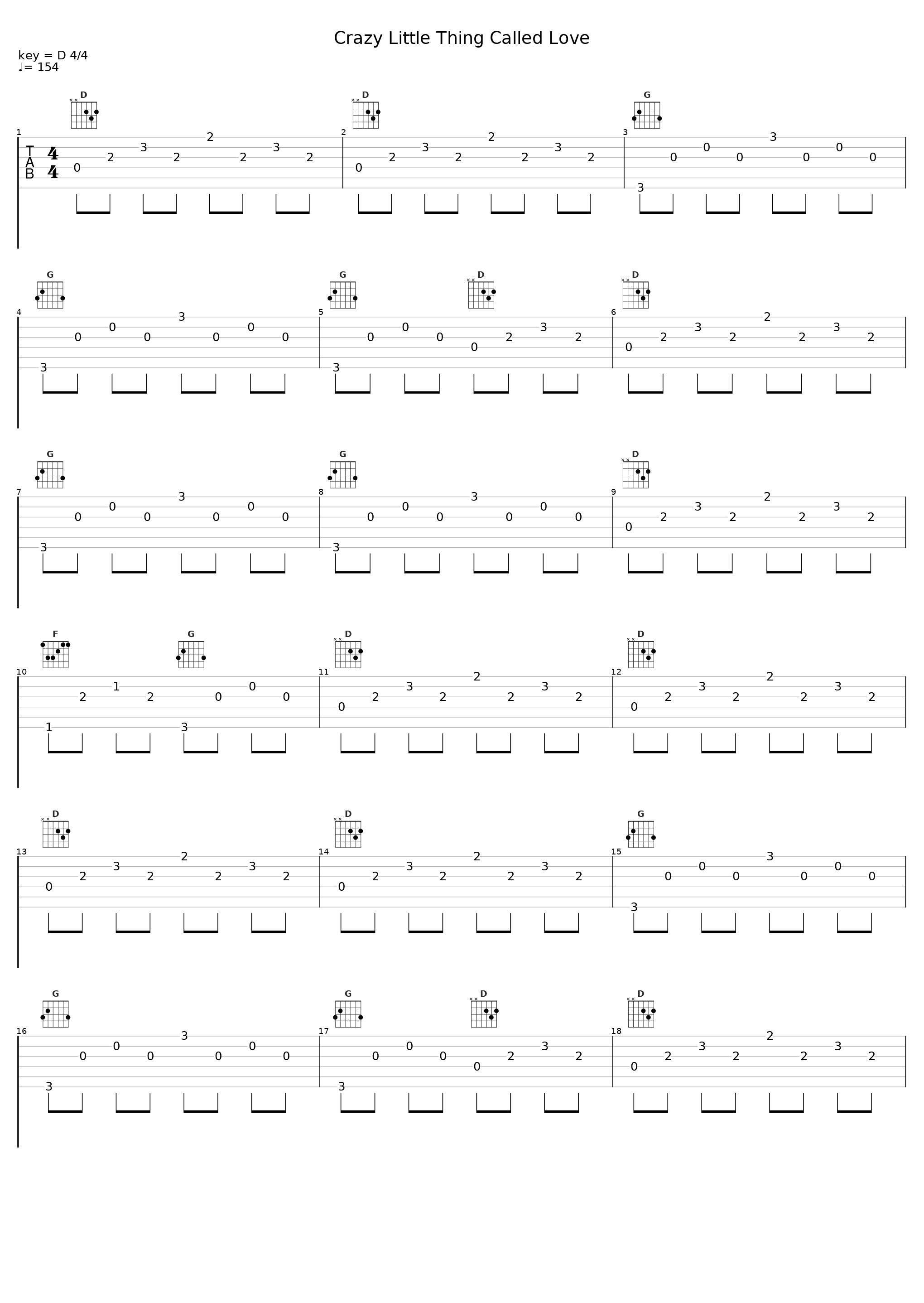 Crazy Little Thing Called Love_Sheet Music Boss_1