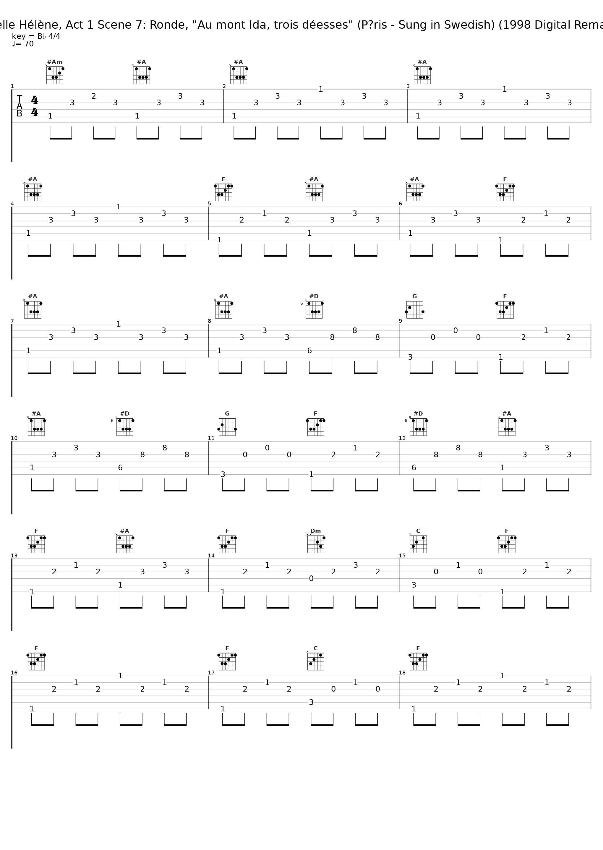 La Belle Hélène, Act 1 Scene 7: Ronde, "Au mont Ida, trois déesses" (Pâris - Sung in Swedish) (1998 Digital Remaster)_Jussi Björling,Orchestra,Nils Grevillius_1