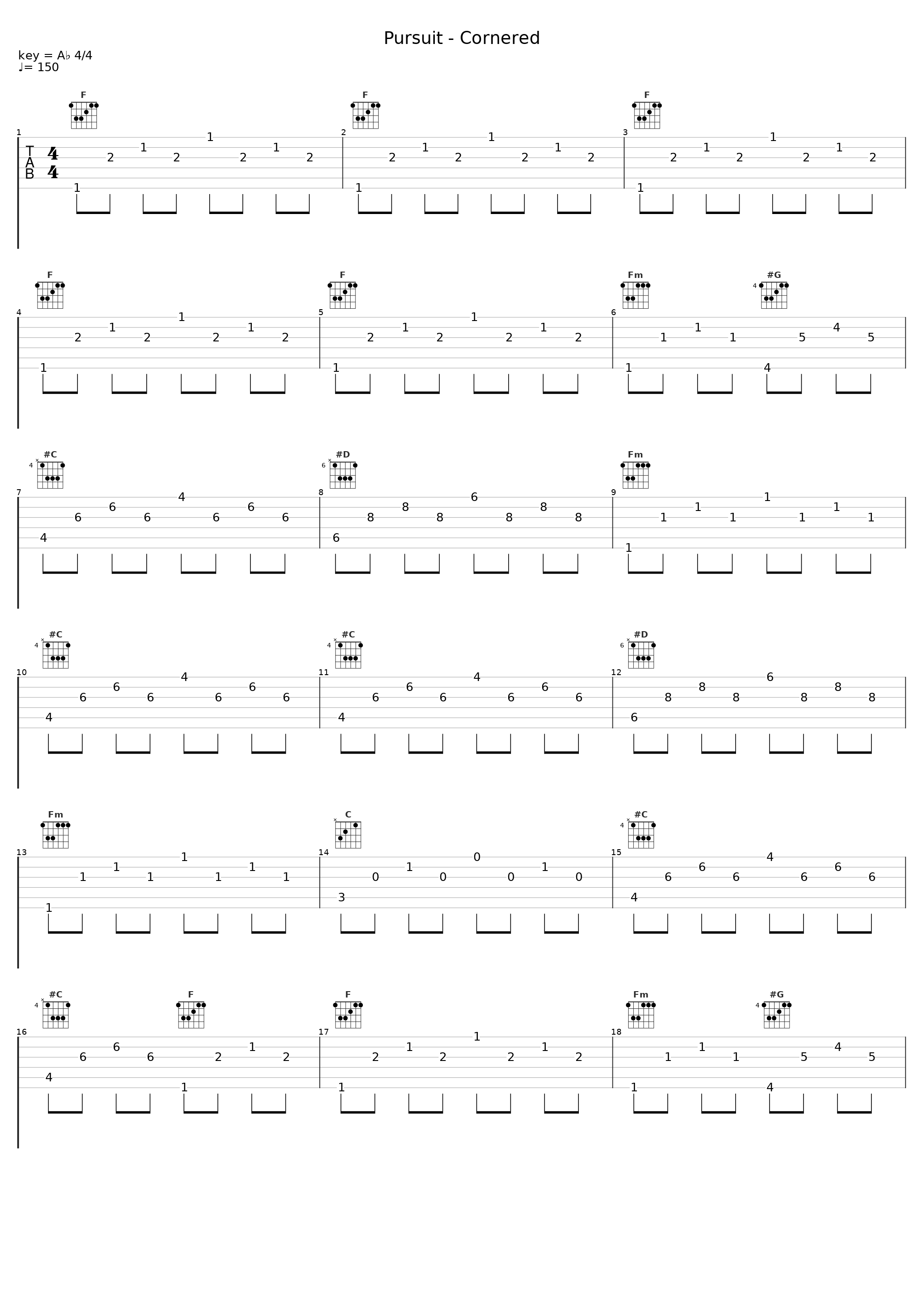 Pursuit - Cornered_Sheet Music Boss_1