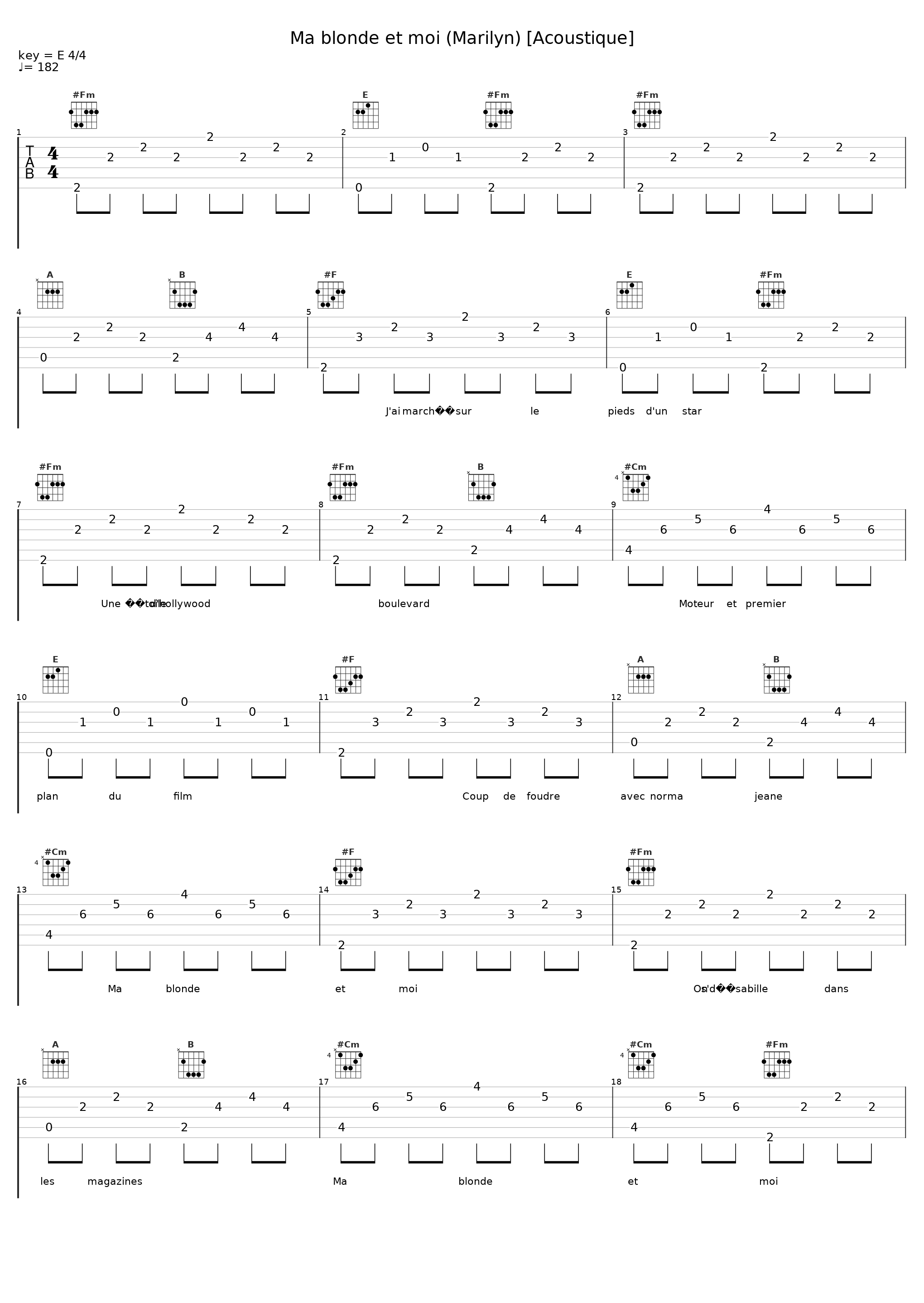 Ma blonde et moi (Marilyn) [Acoustique]_Florent Mothe_1