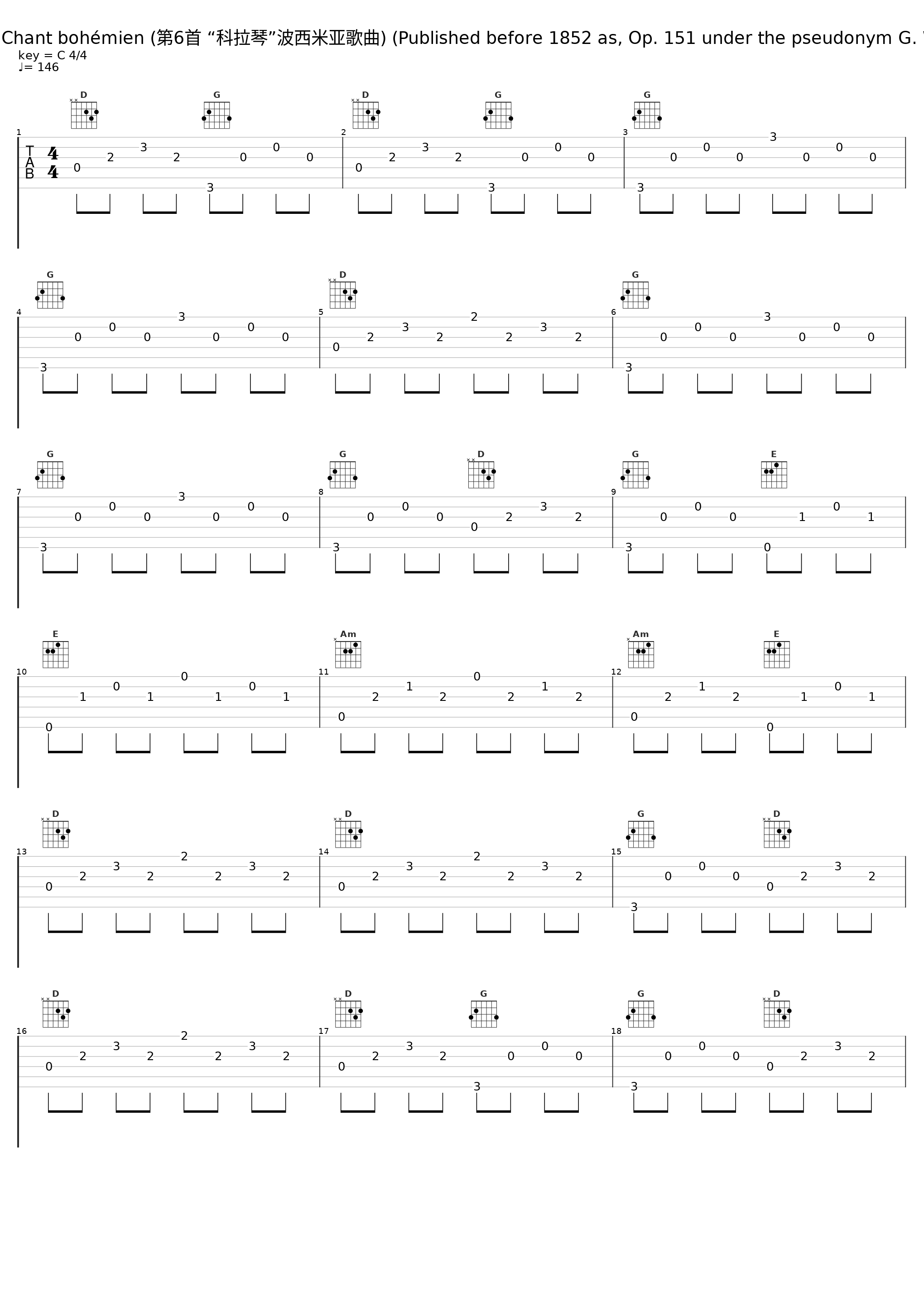 6. "Koca" Chant bohémien (第6首 “科拉琴”波西米亚歌曲) (Published before 1852 as, Op. 151 under the pseudonym G. W. Marks)_Aloys Kontarsky,Alfons Kontarsky,Johannes Brahms_1