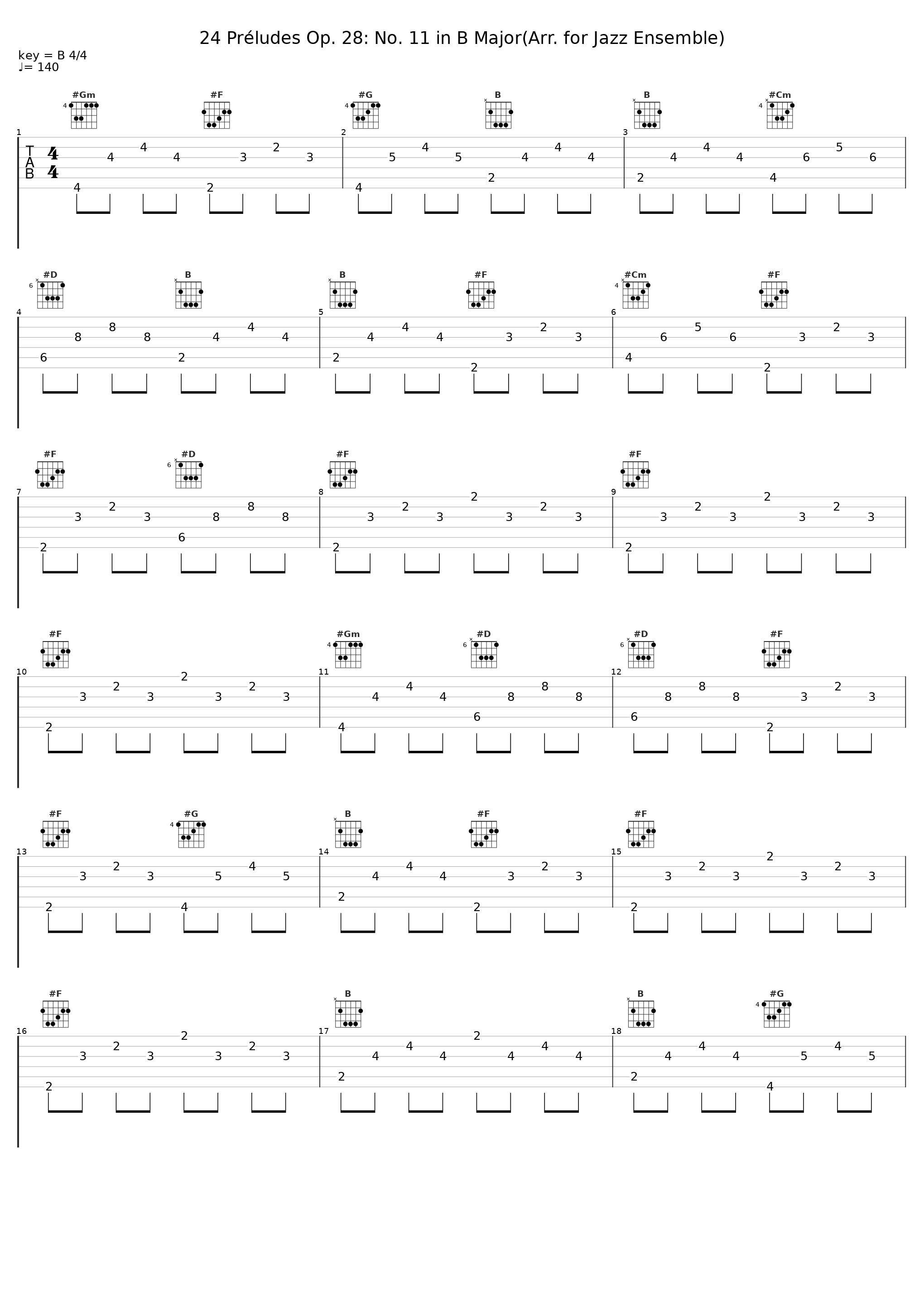 24 Préludes Op. 28: No. 11 in B Major(Arr. for Jazz Ensemble)_Dr. Kok,Frédéric Chopin_1