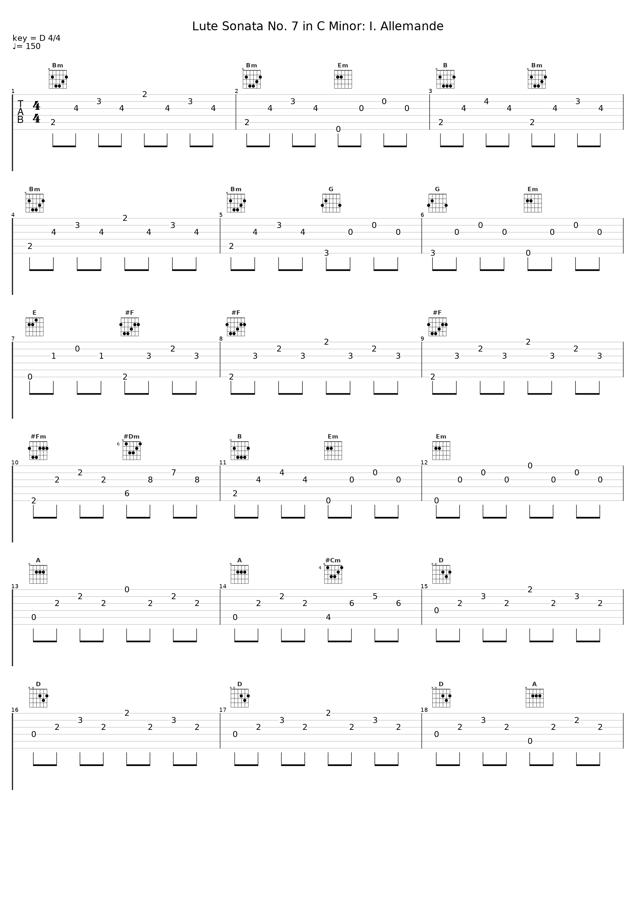 Lute Sonata No. 7 in C Minor: I. Allemande_Robert Barto_1