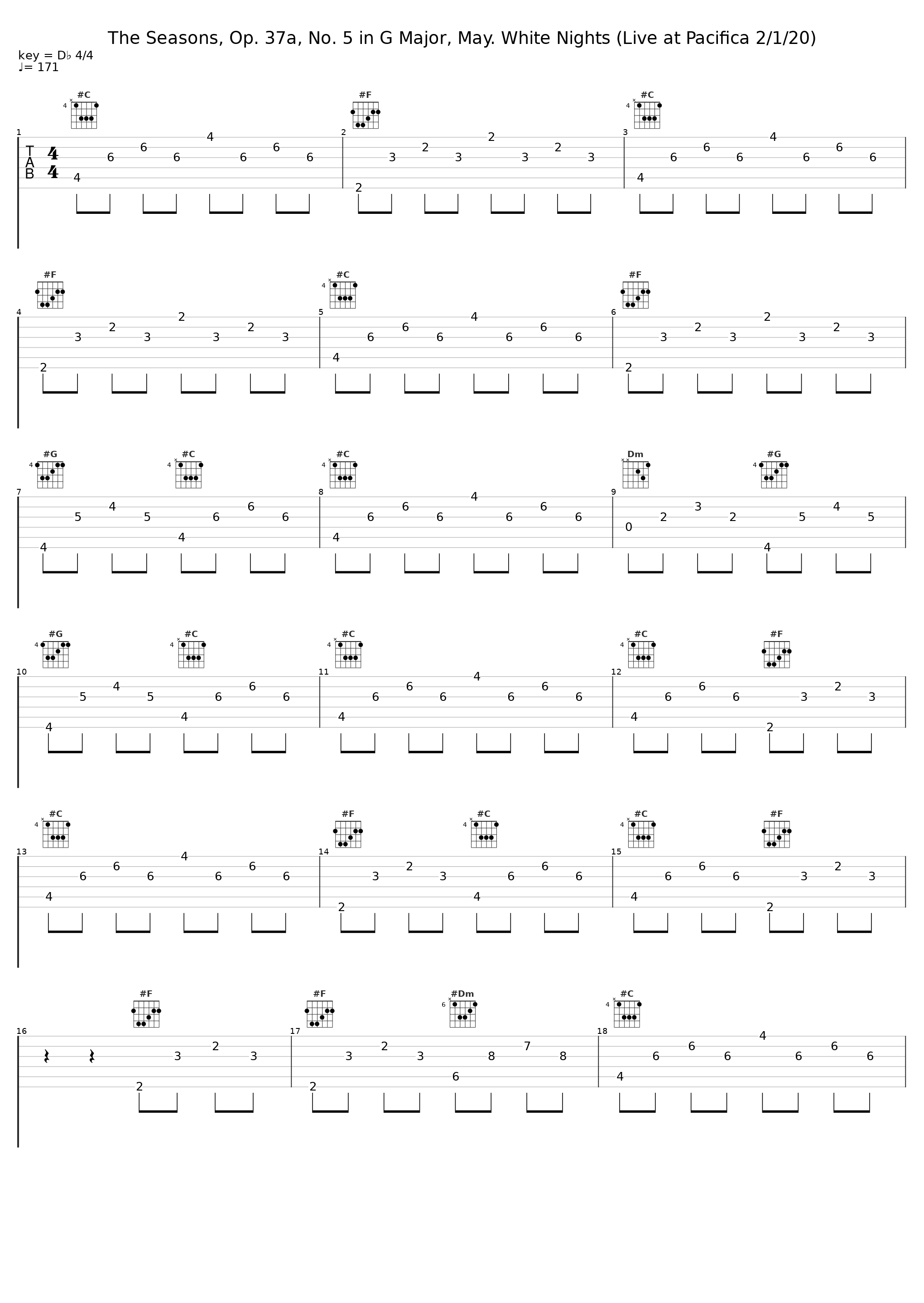 The Seasons, Op. 37a, No. 5 in G Major, May. White Nights (Live at Pacifica 2/1/20)_Keyvan Safinya_1