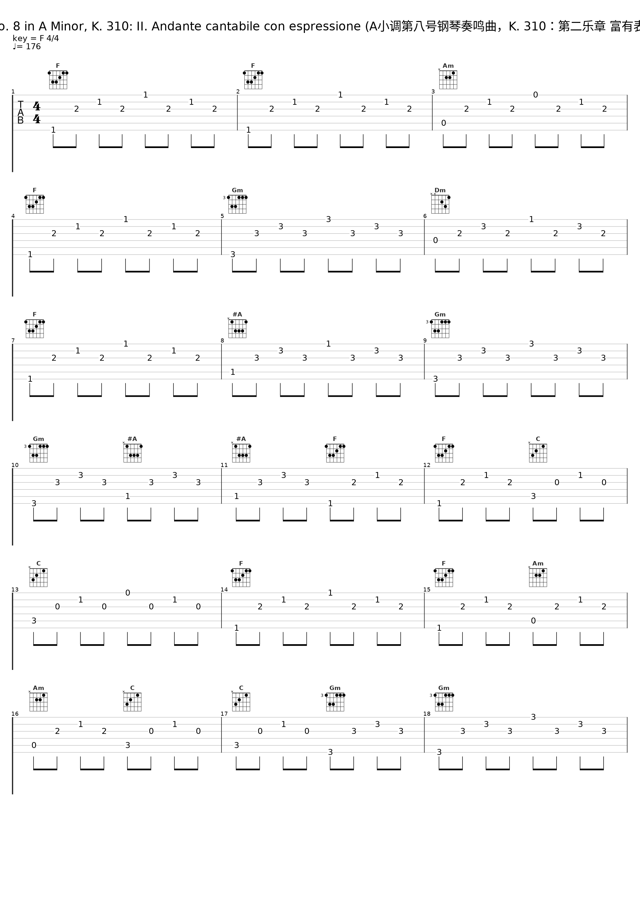 Piano Sonata No. 8 in A Minor, K. 310: II. Andante cantabile con espressione (A小调第八号钢琴奏鸣曲，K. 310：第二乐章 富有表情的如歌的行板)_Dinu Lipatti_1