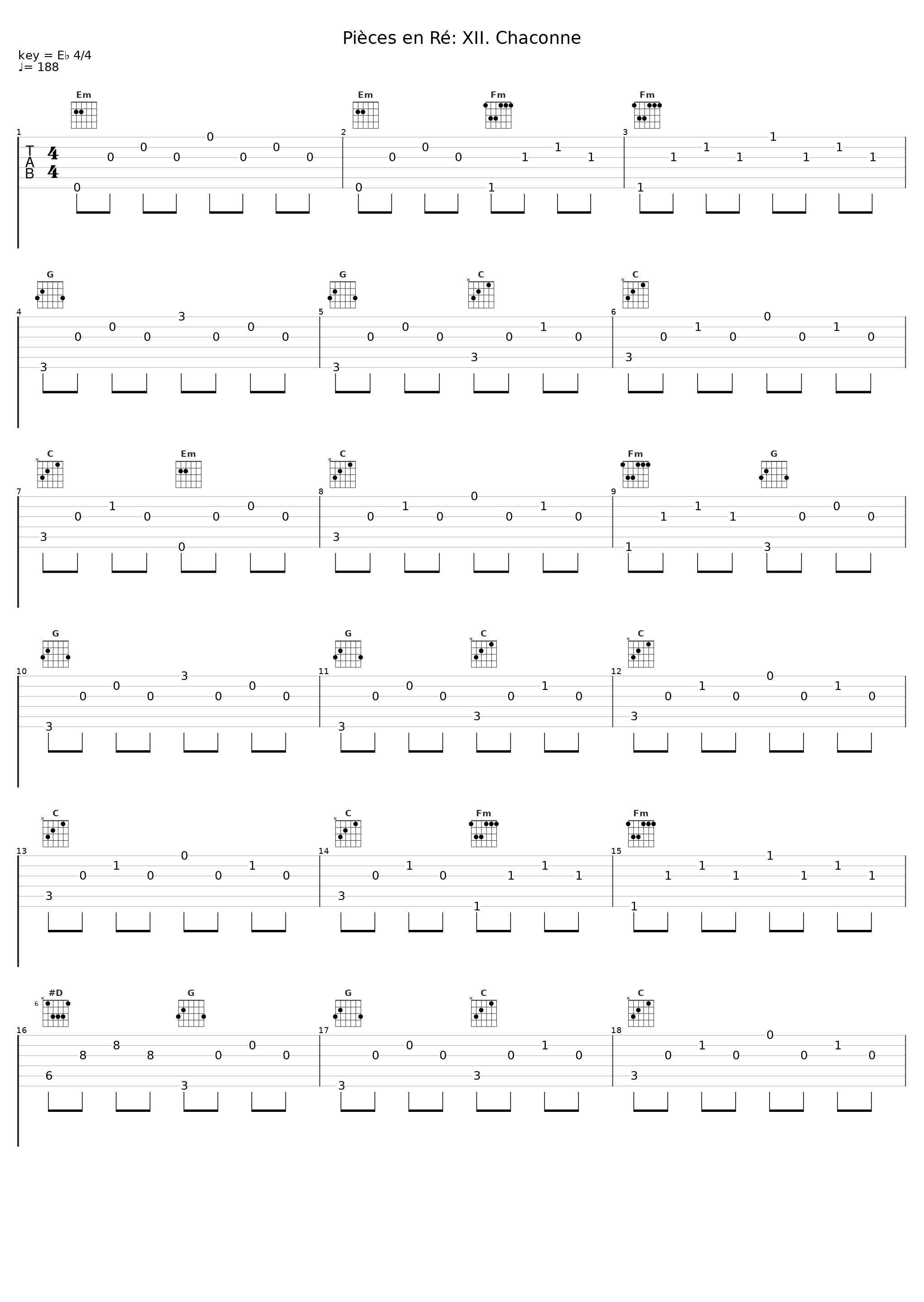 Pièces en Ré: XII. Chaconne_Jovanka Marville,Louis Couperin_1