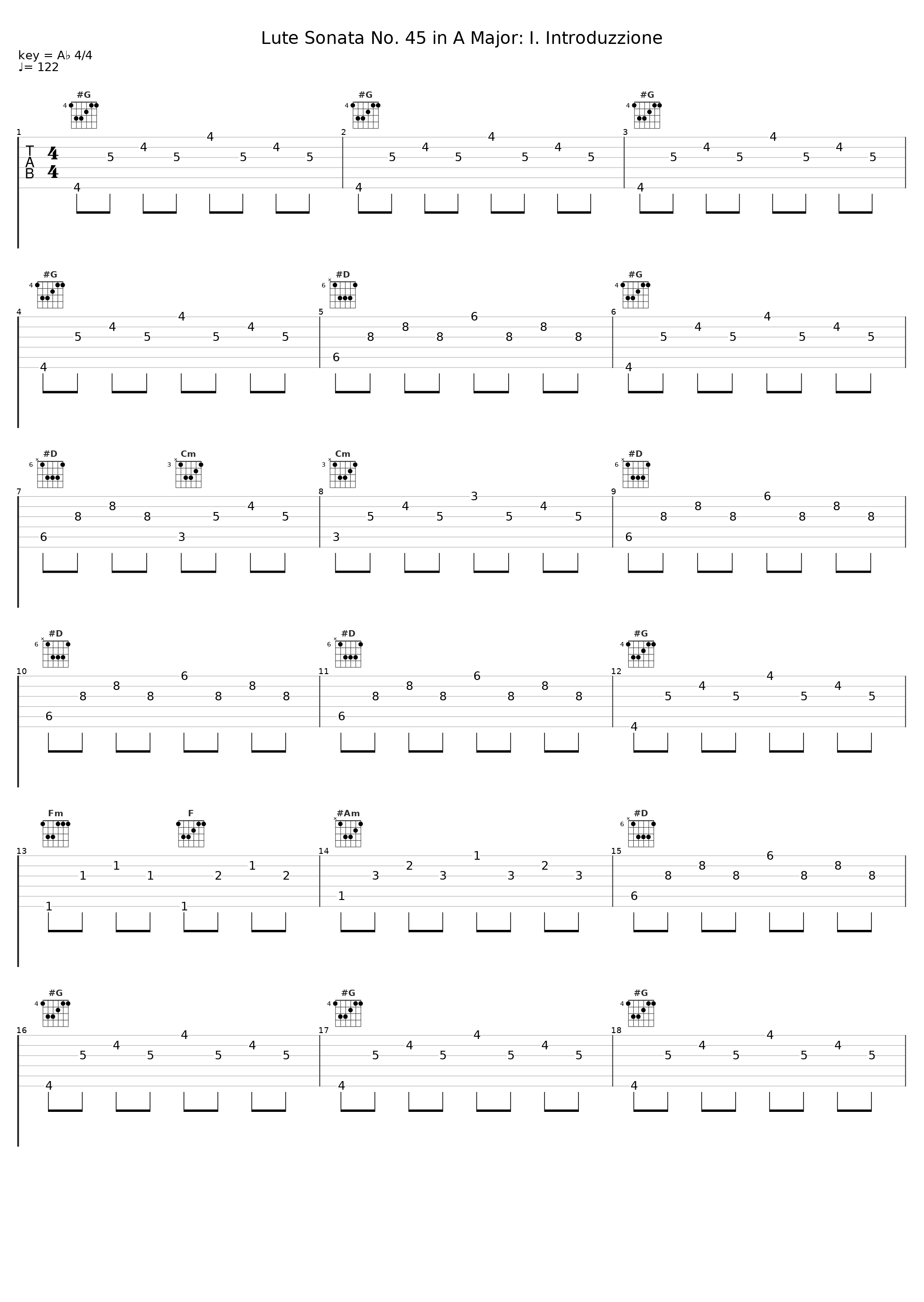 Lute Sonata No. 45 in A Major: I. Introduzzione_Robert Barto_1