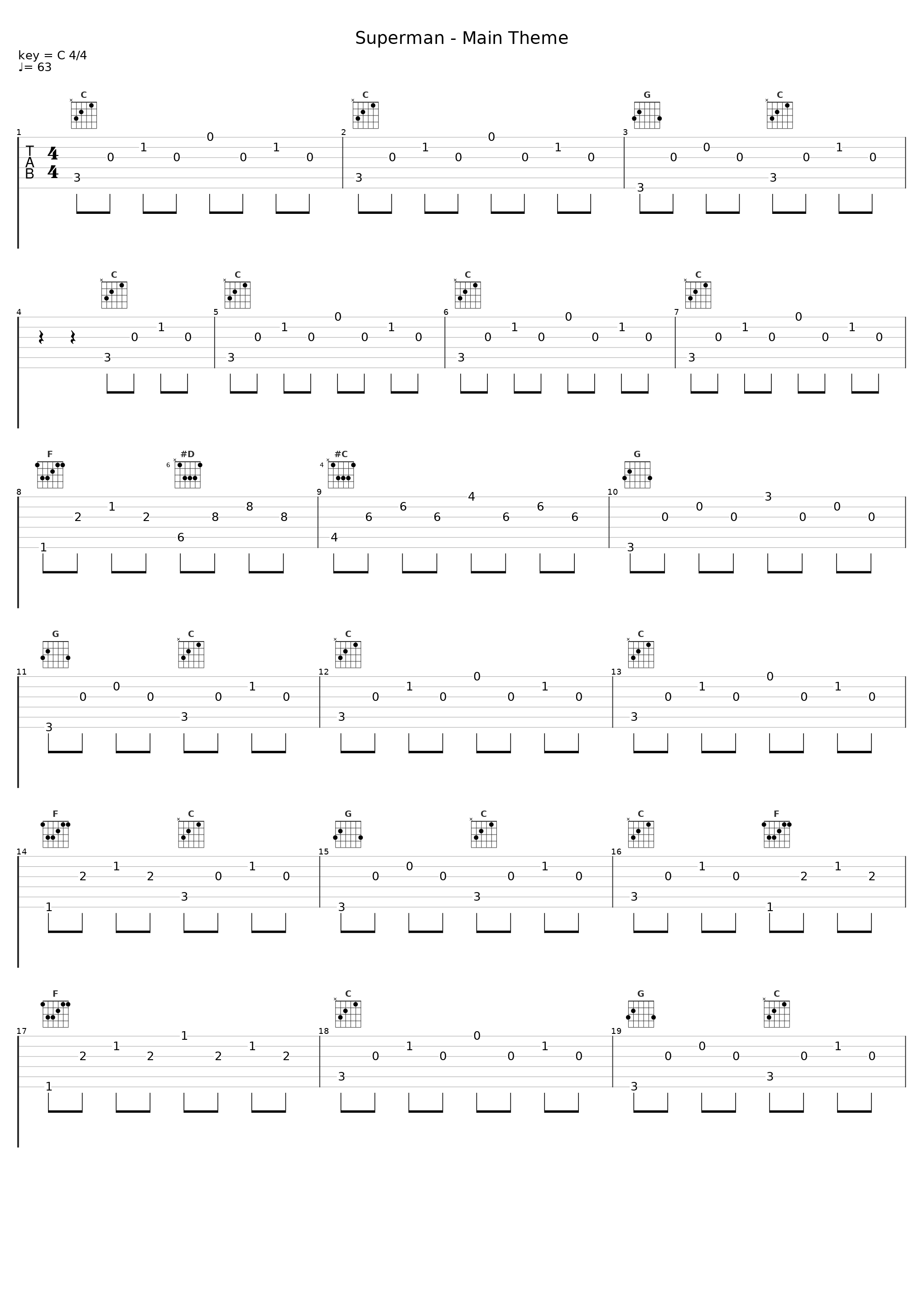 Superman - Main Theme_Sheet Music Boss_1