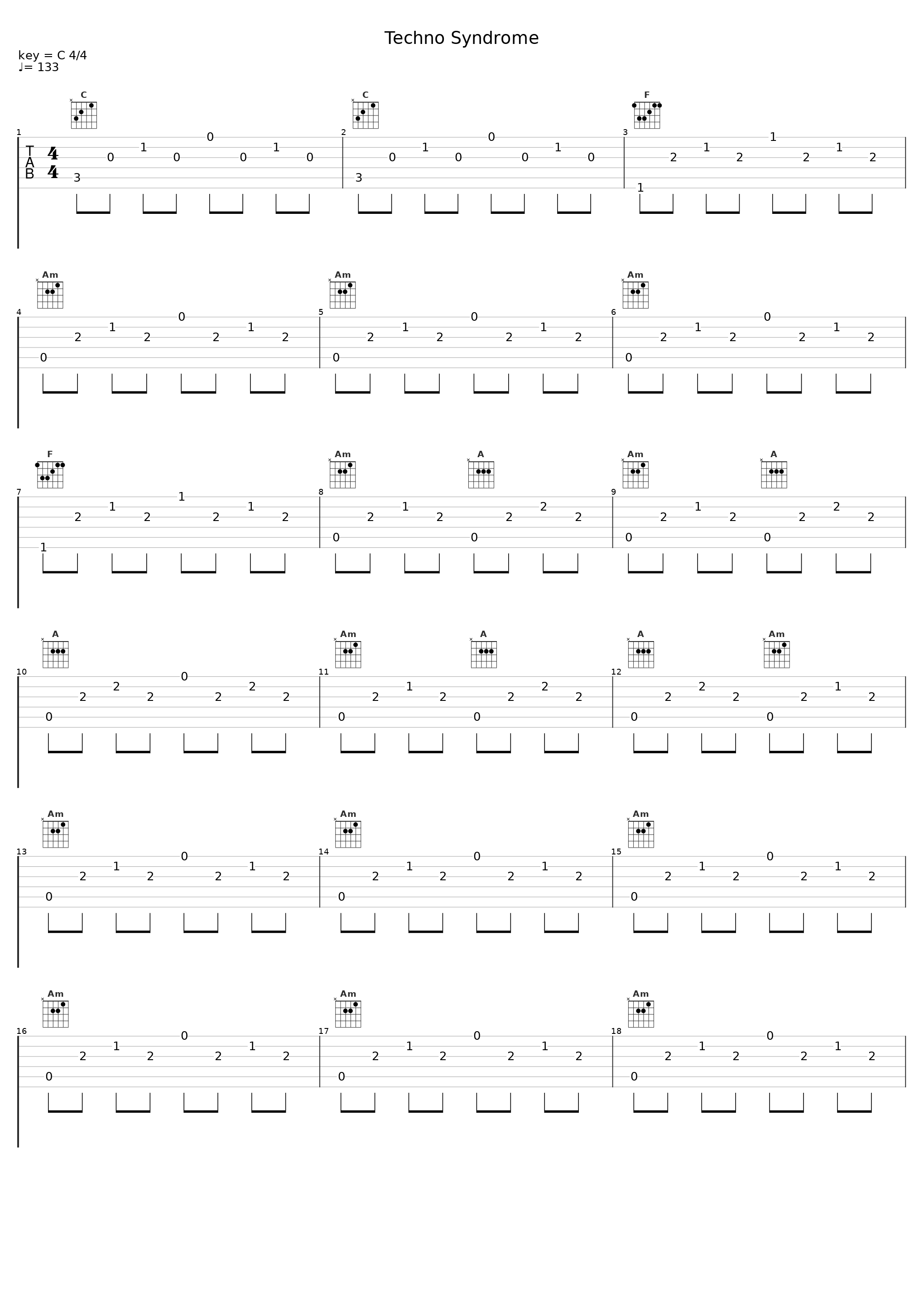 Techno Syndrome_Sheet Music Boss_1