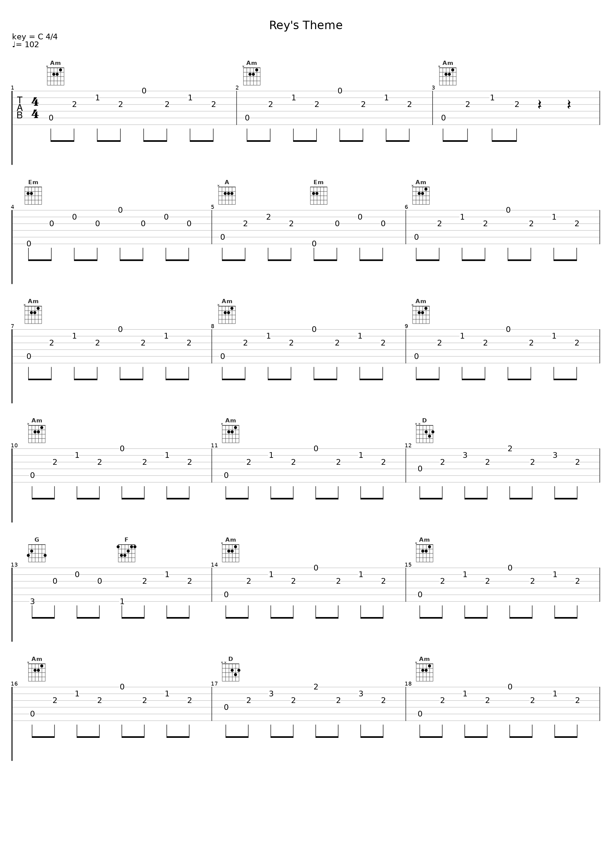 Rey's Theme_Sheet Music Boss_1