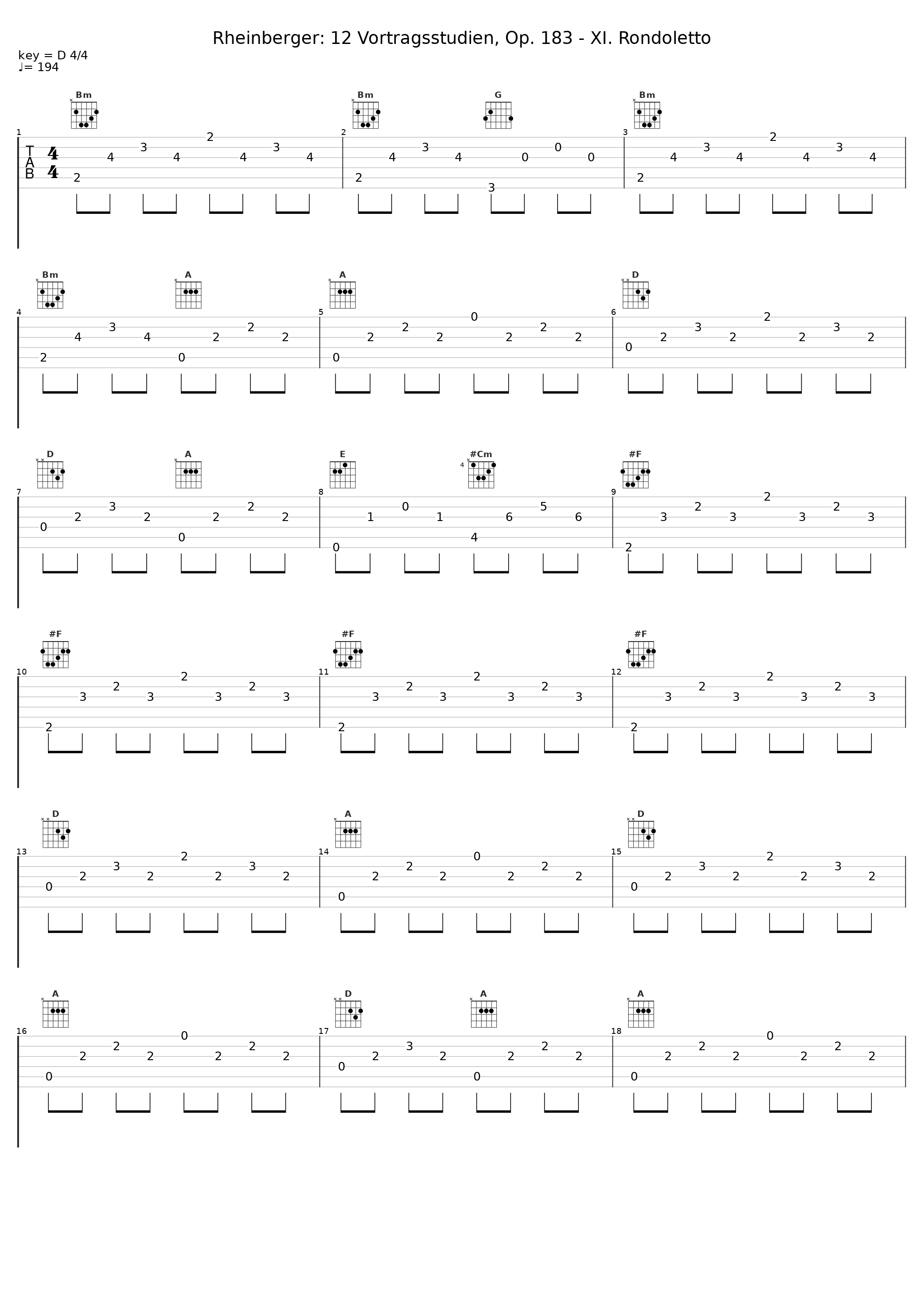 Rheinberger: 12 Vortragsstudien, Op. 183 - XI. Rondoletto_Jurg Hanselmann_1