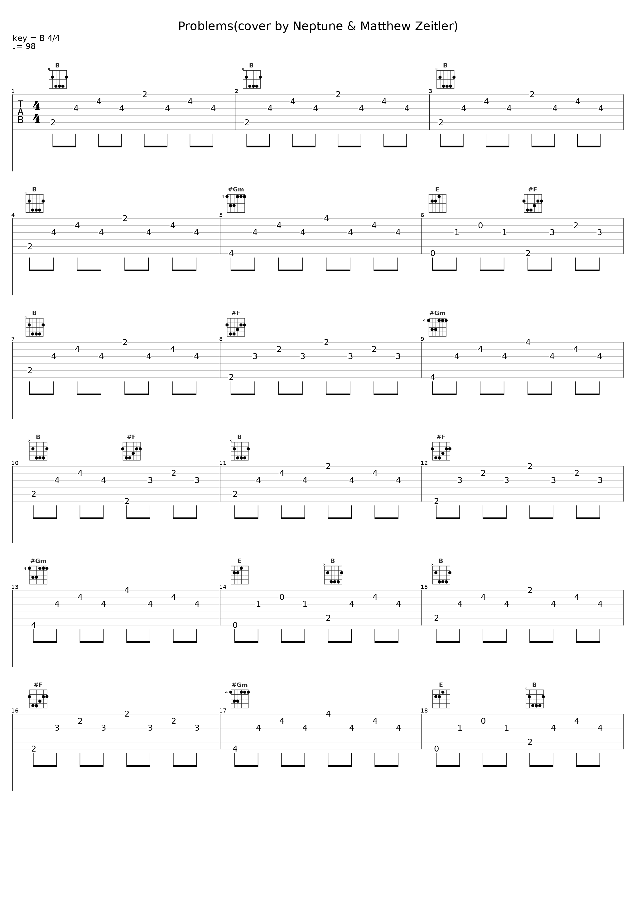 Problems(cover by Neptune & Matthew Zeitler)_Neptune,Matthew Zeitlers_1