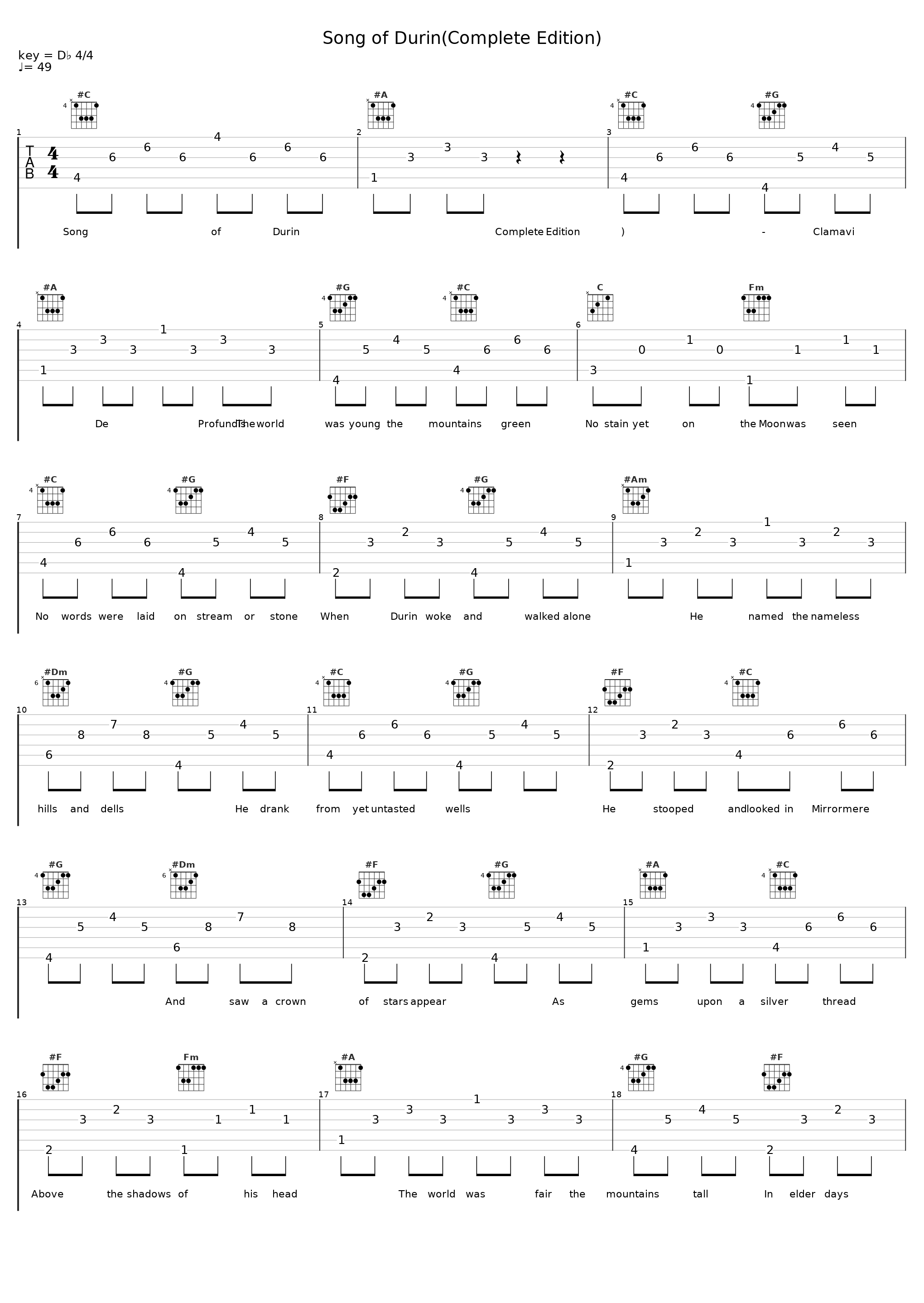 Song of Durin(Complete Edition)_Clamavi De Profundis_1