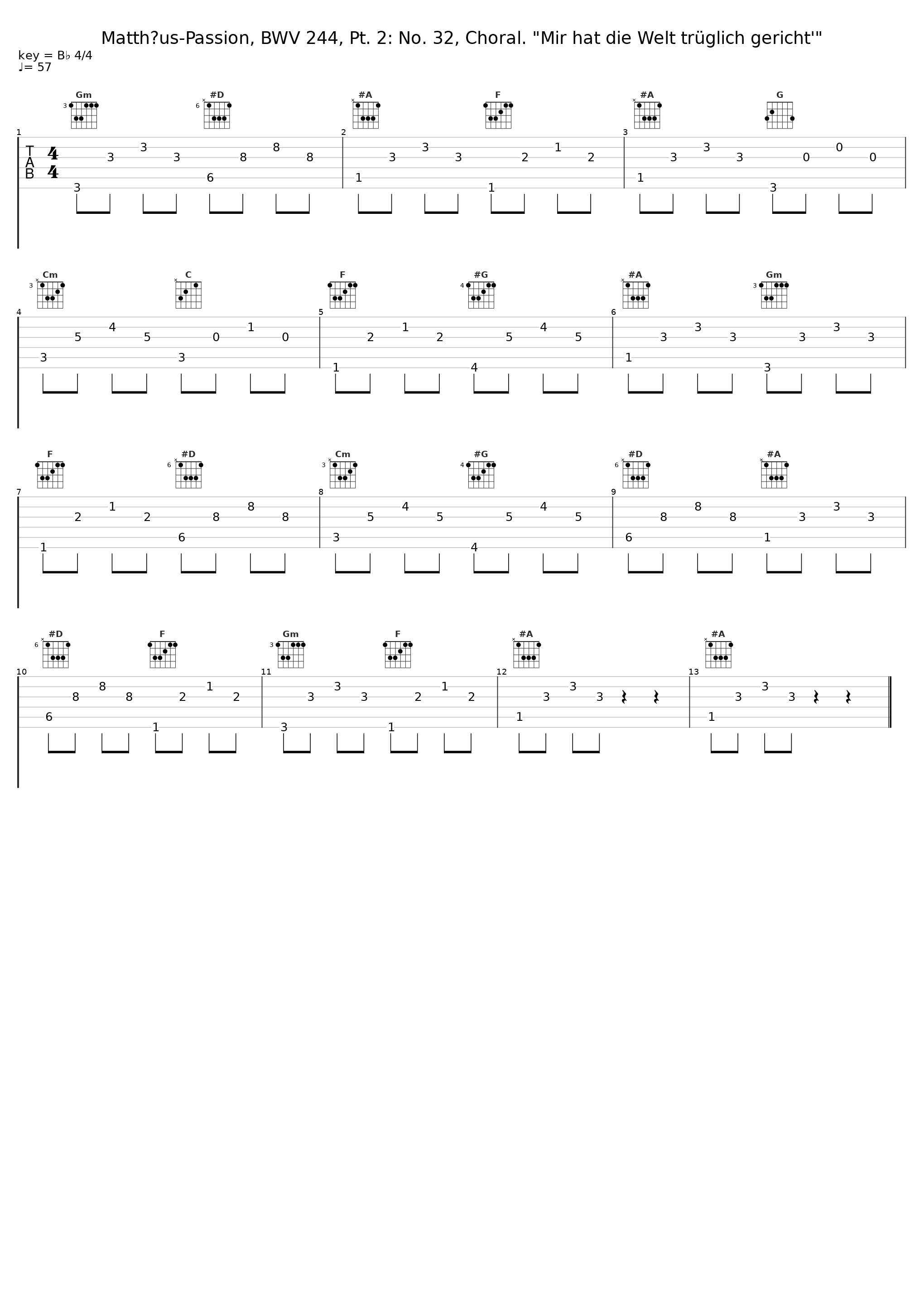 Matthäus-Passion, BWV 244, Pt. 2: No. 32, Choral. "Mir hat die Welt trüglich gericht'"_Theo Altmeyer,Franz Crass,Teresa Zylis-Gara,Julia Hamari,Nicolai Gedda,Hermann Prey,Hans Sotin,Suddeutscher Madrigalchor,Consortium Classicum,Wolfgang Gonnenwein_1