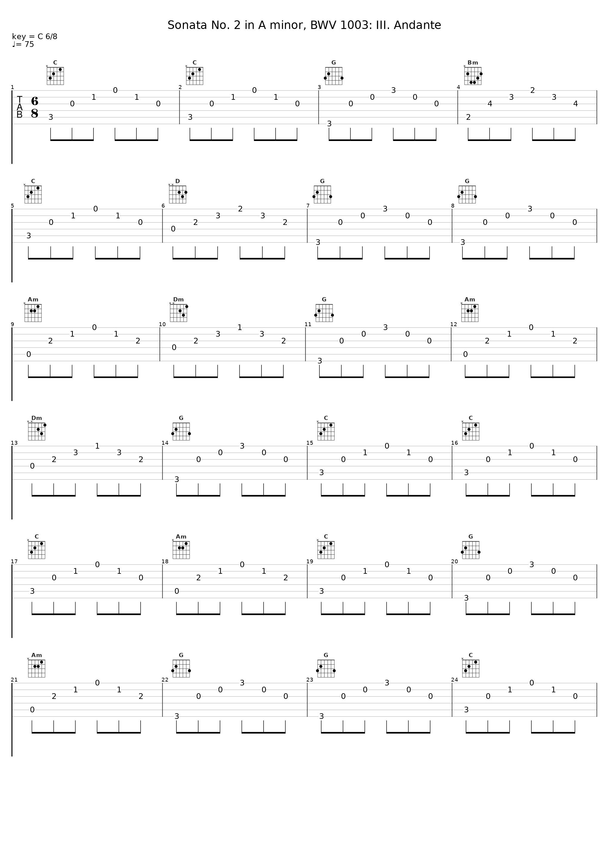 Sonata No. 2 in A minor, BWV 1003: III. Andante_Tatyana Ryzhkova_1