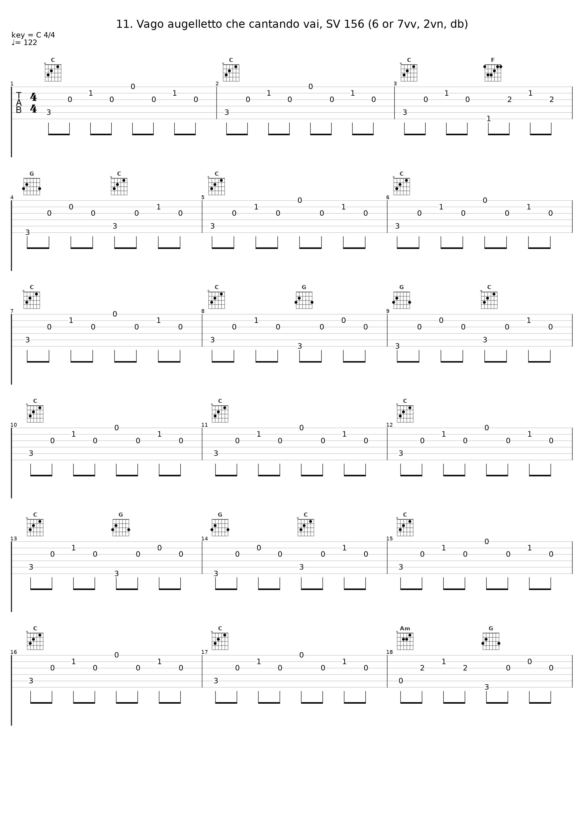 11. Vago augelletto che cantando vai, SV 156 (6 or 7vv, 2vn, db)_L'Arpeggiata_1