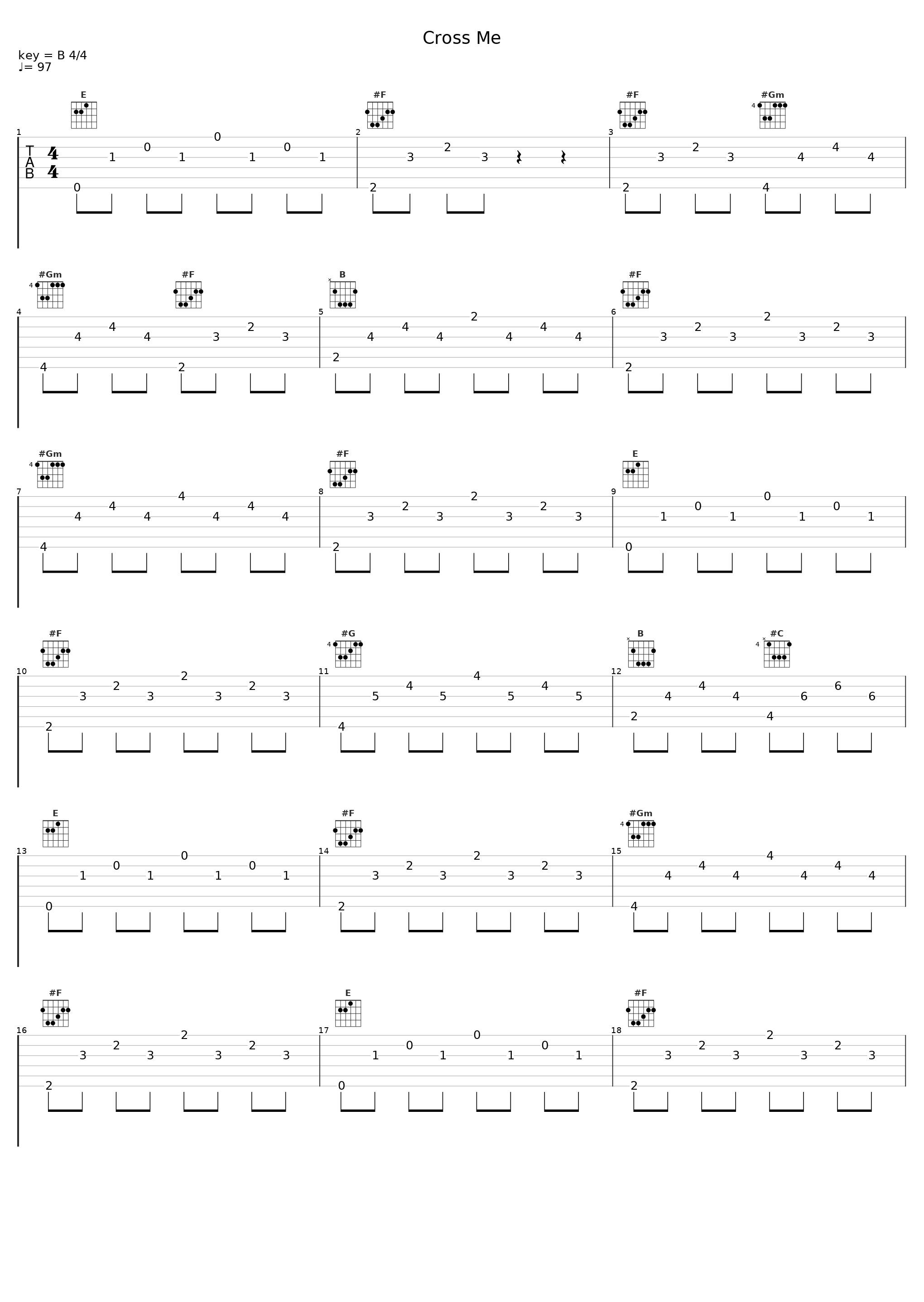 Cross Me_Tabata Music_1