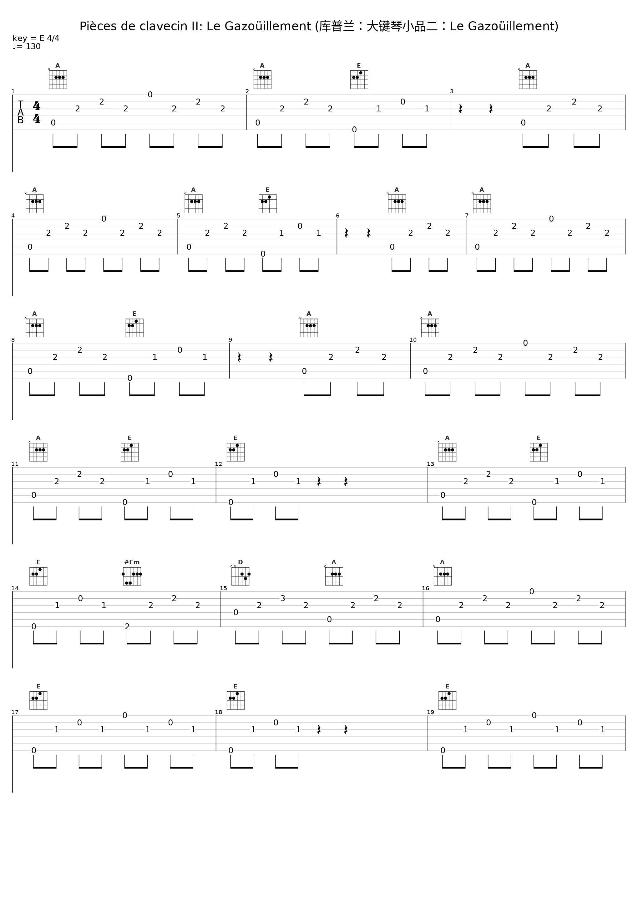 Pièces de clavecin II: Le Gazoüillement (库普兰：大键琴小品二：Le Gazoüillement)_Wiebke Weidanz,Francois Couperin_1