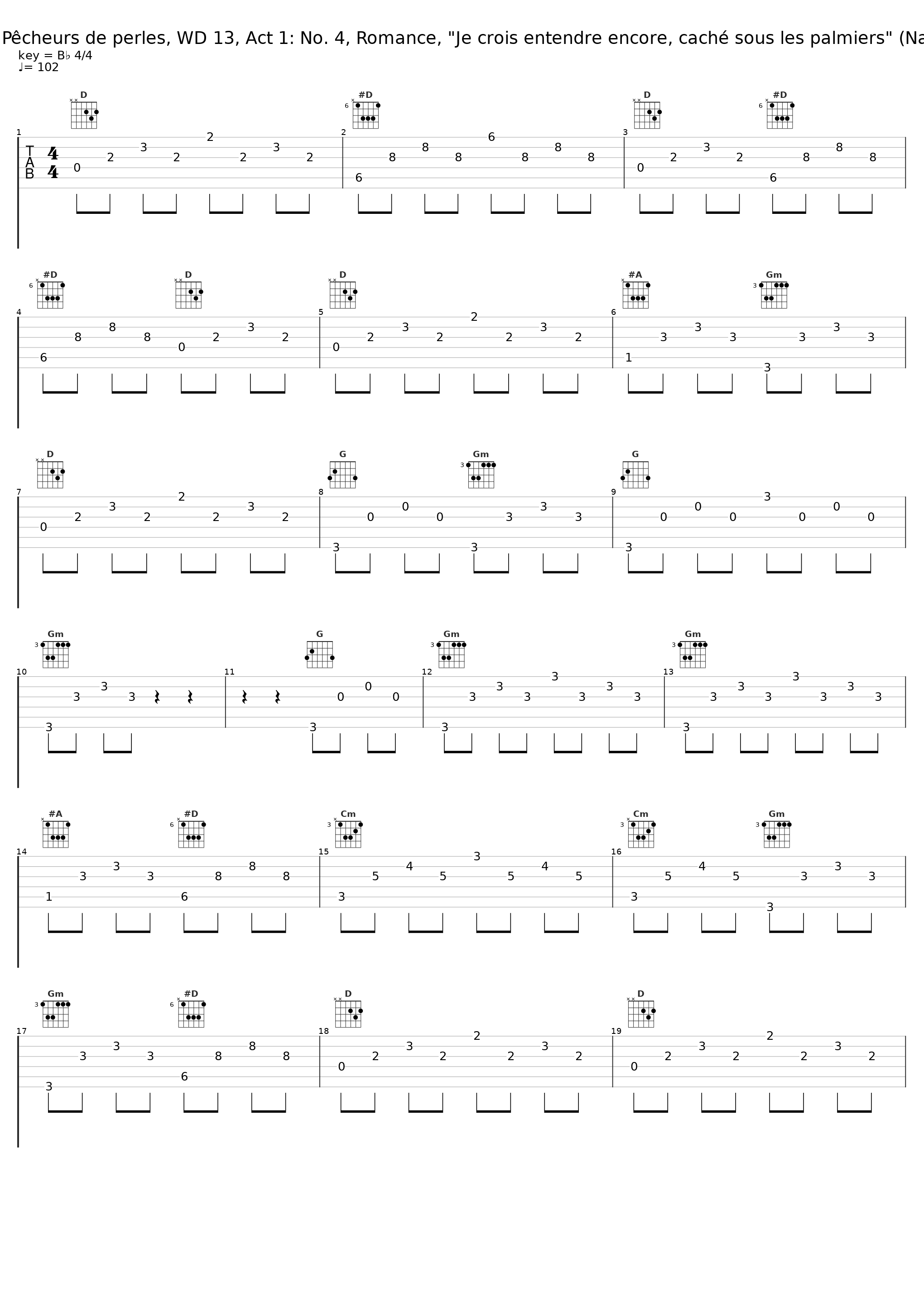 Les Pêcheurs de perles, WD 13, Act 1: No. 4, Romance, "Je crois entendre encore, caché sous les palmiers" (Nadir)_Jussi Björling,Royal Opera Orchestra,Stockholm,Nils Grevillius_1