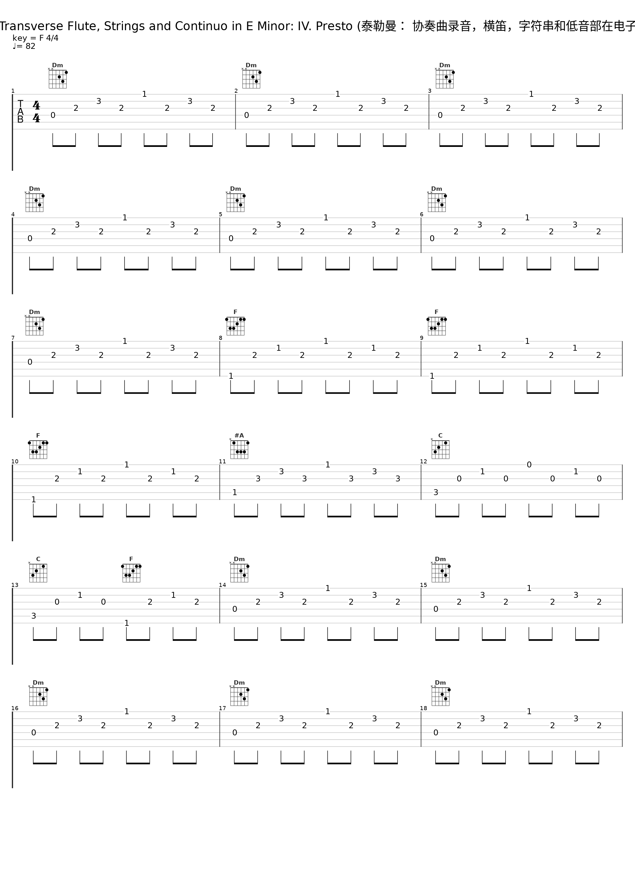 Concerto for Recorder, Transverse Flute, Strings and Continuo in E Minor: IV. Presto (泰勒曼： 协奏曲录音，横笛，字符串和低音部在电子商务美浓：第四乐章 急板)_Martin Fröst,Royal Stockholm Philharmonic Orchestra,Georg Philipp Telemann_1