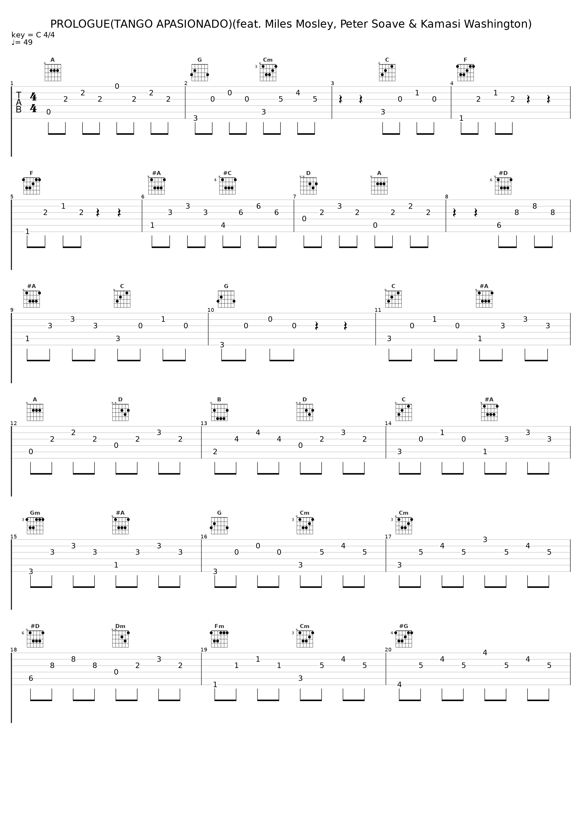 PROLOGUE(TANGO APASIONADO)(feat. Miles Mosley, Peter Soave & Kamasi Washington)_Sergei Tumas,Miles Mosley,Peter Soave,Kamasi Washington_1