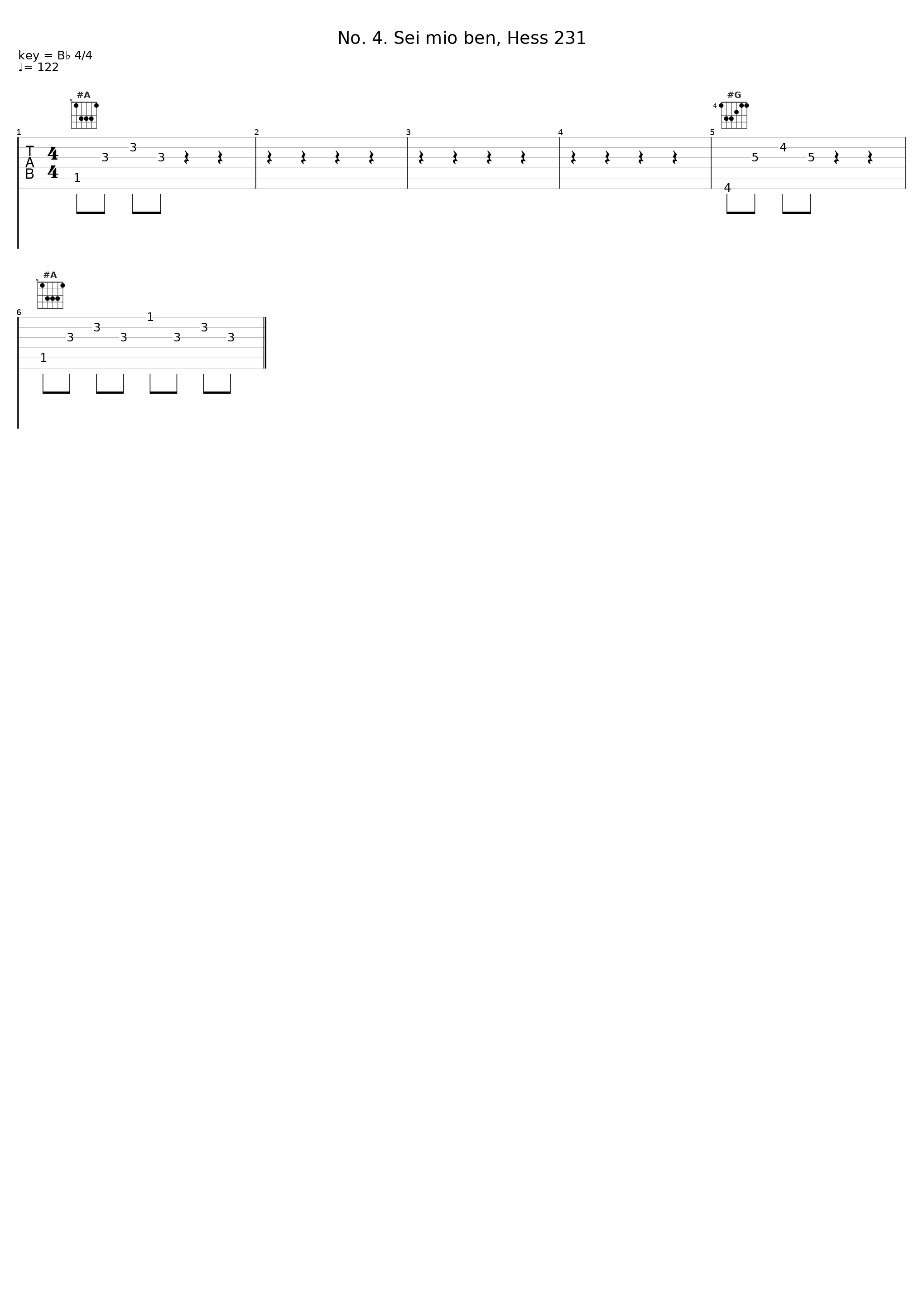 No. 4. Sei mio ben, Hess 231_Ensemble Tamanial_1