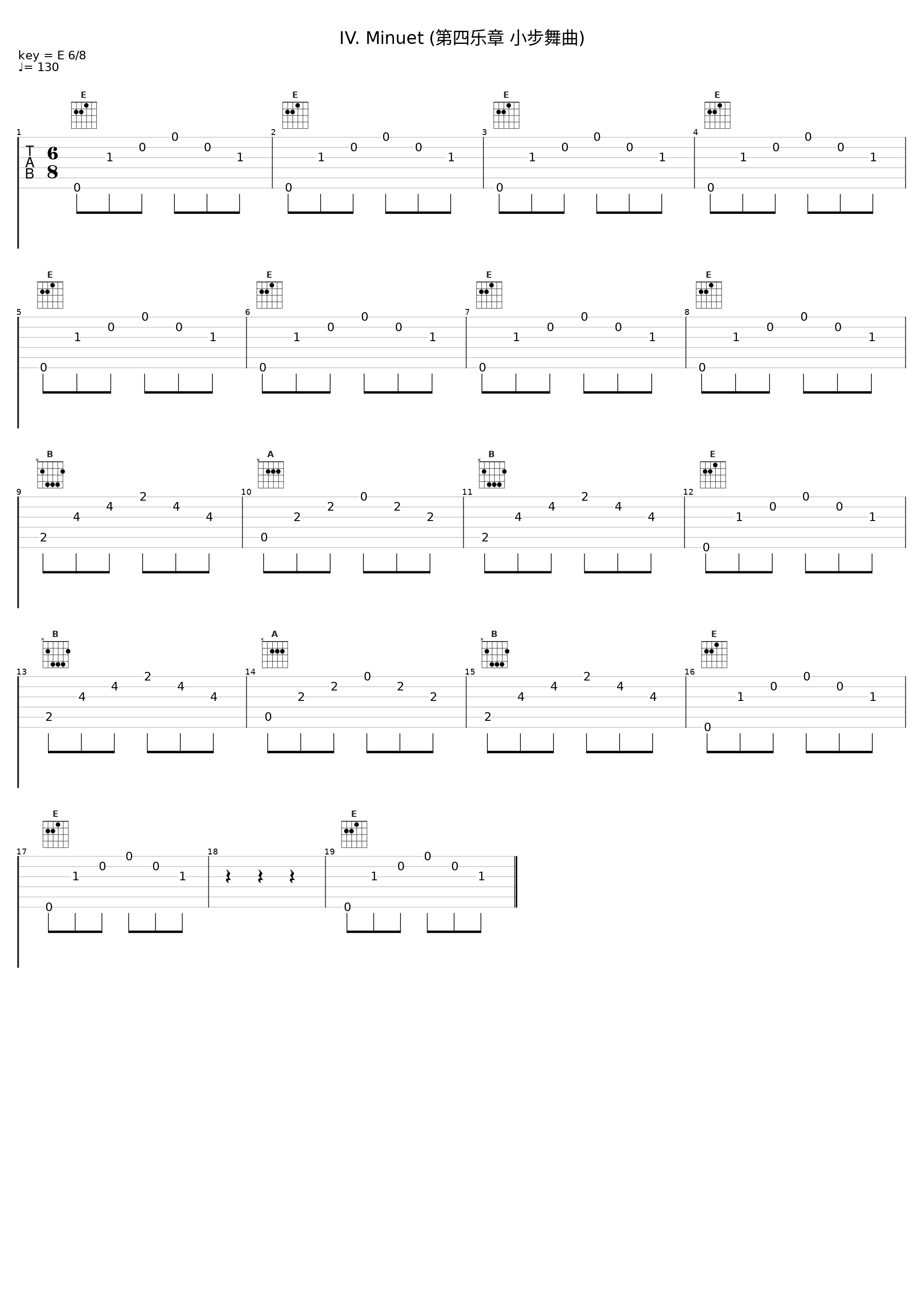 IV. Minuet (第四乐章 小步舞曲)_Michael Schneider,Toshonori Ozaki,Annette Schneider,Sabine Bauer_1