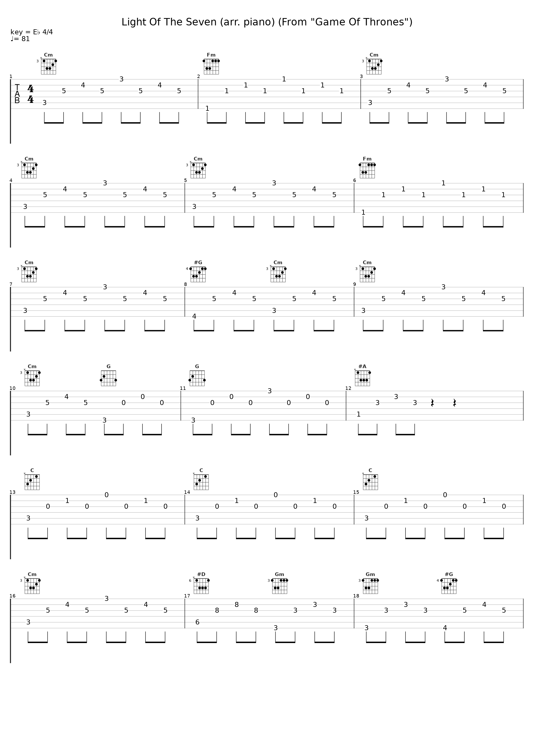 Light Of The Seven (arr. piano) (From "Game Of Thrones")_Music Lab Collective_1