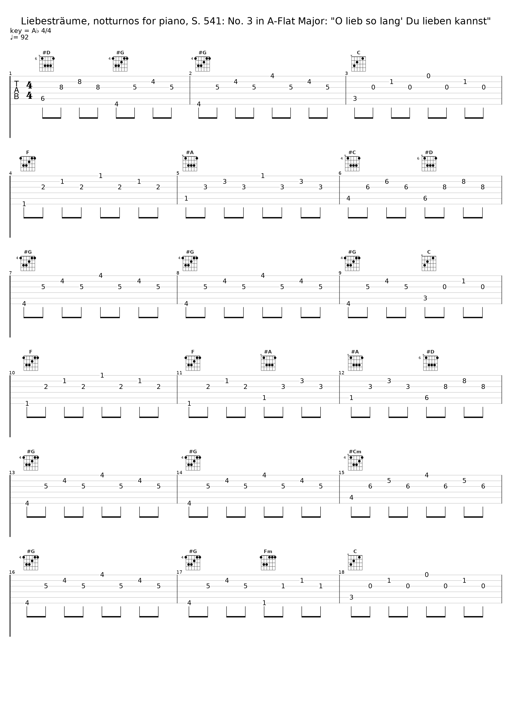 Liebesträume, notturnos for piano, S. 541: No. 3 in A-Flat Major: "O lieb so lang' Du lieben kannst"_Shura Cherkassky,Franz Liszt_1