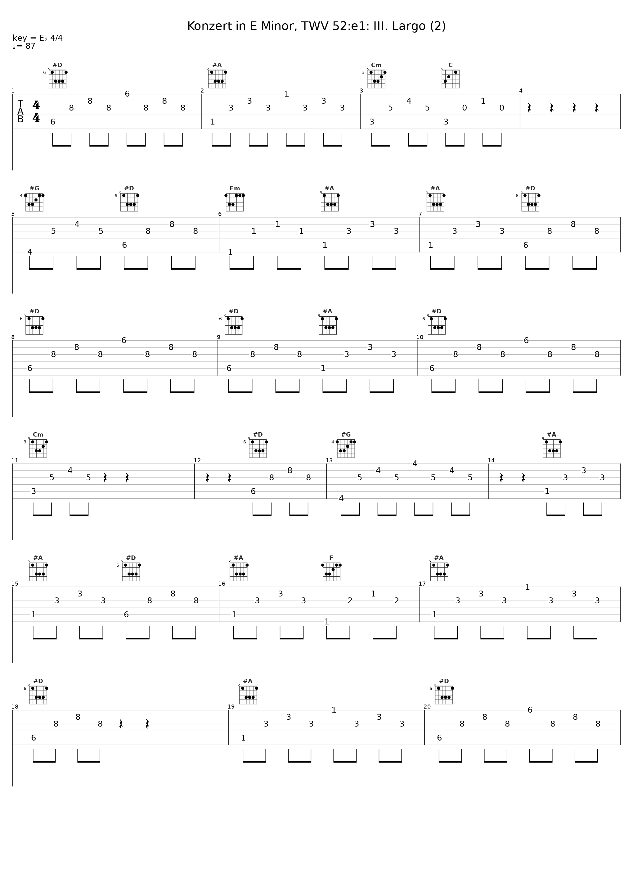 Konzert in E Minor, TWV 52:e1: III. Largo (2)_Ricercar Consort,Frédéric de Roos,Patrick Beuckels,Georg Philipp Telemann_1