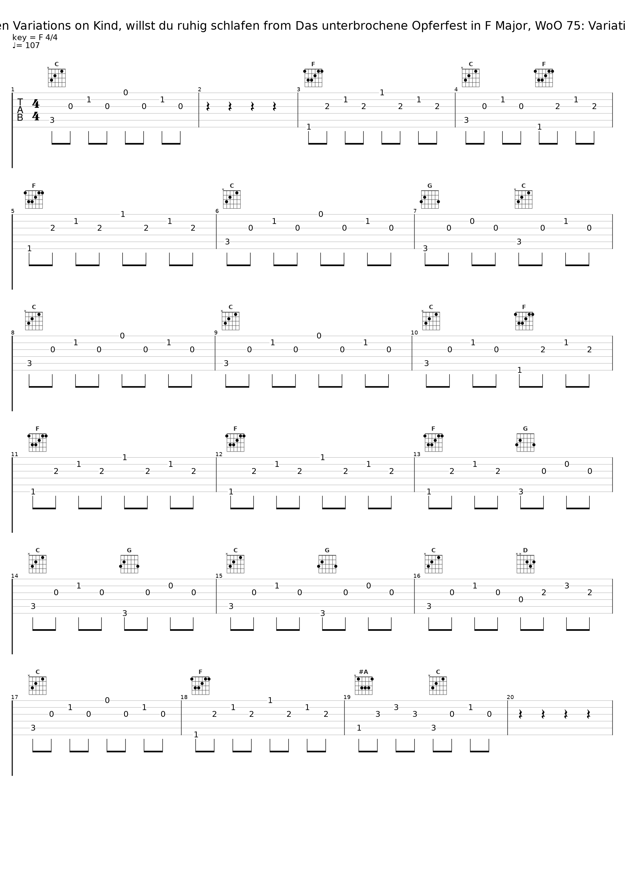 Fifteen Variations on Kind, willst du ruhig schlafen from Das unterbrochene Opferfest in F Major, WoO 75: Variation IV_Brain Images Collective_1