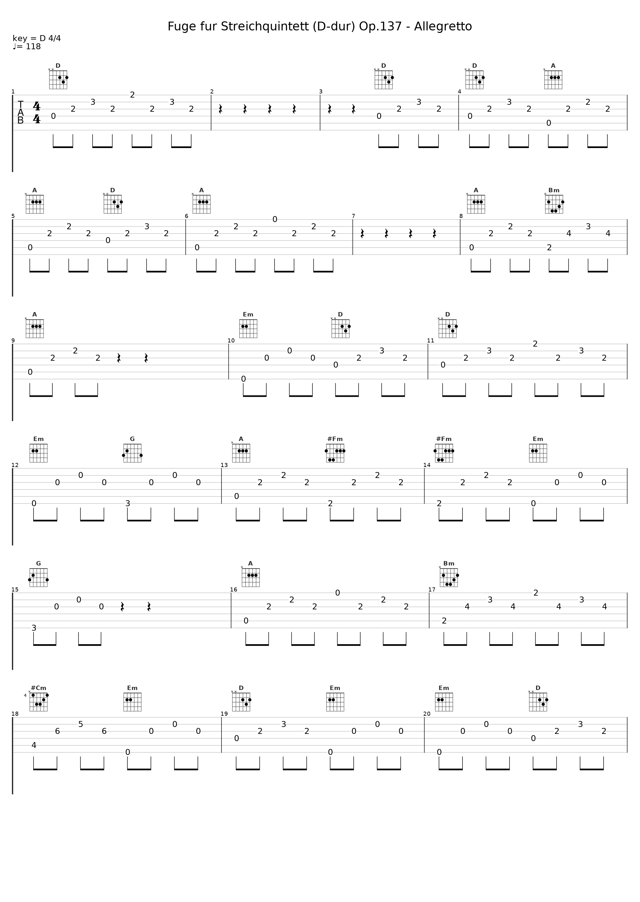 Fuge fur Streichquintett (D-dur) Op.137 - Allegretto_Wiener Philharmonisches Kammerensemble_1