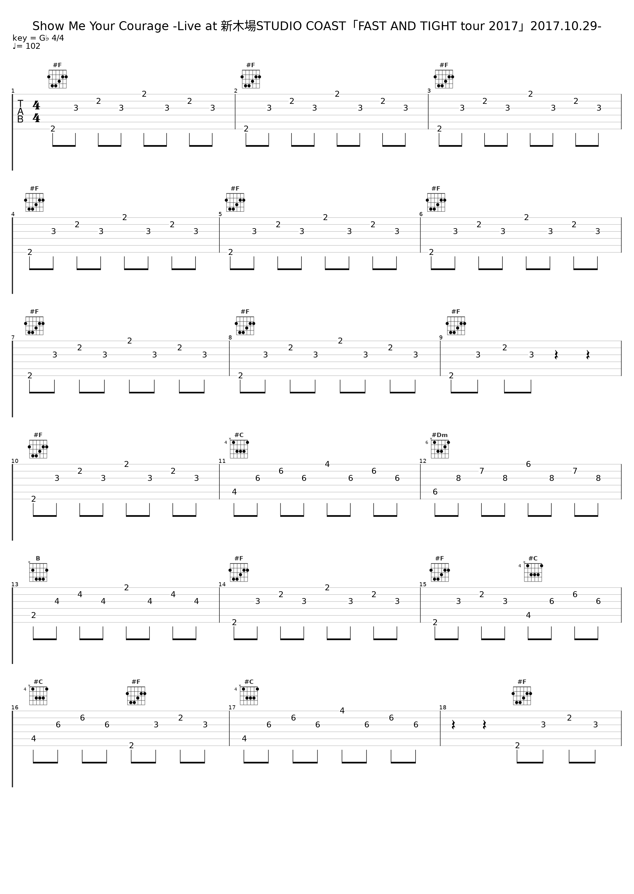 Show Me Your Courage -Live at 新木場STUDIO COAST「FAST AND TIGHT tour 2017」2017.10.29-_TOTALFAT_1