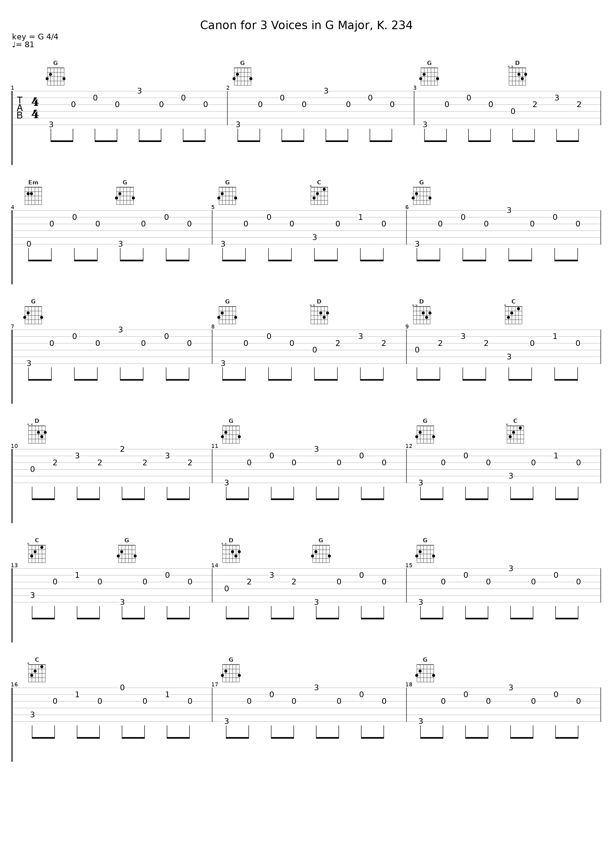 Canon for 3 Voices in G Major, K. 234_Ensemble Baroque du Savès Gascon_1