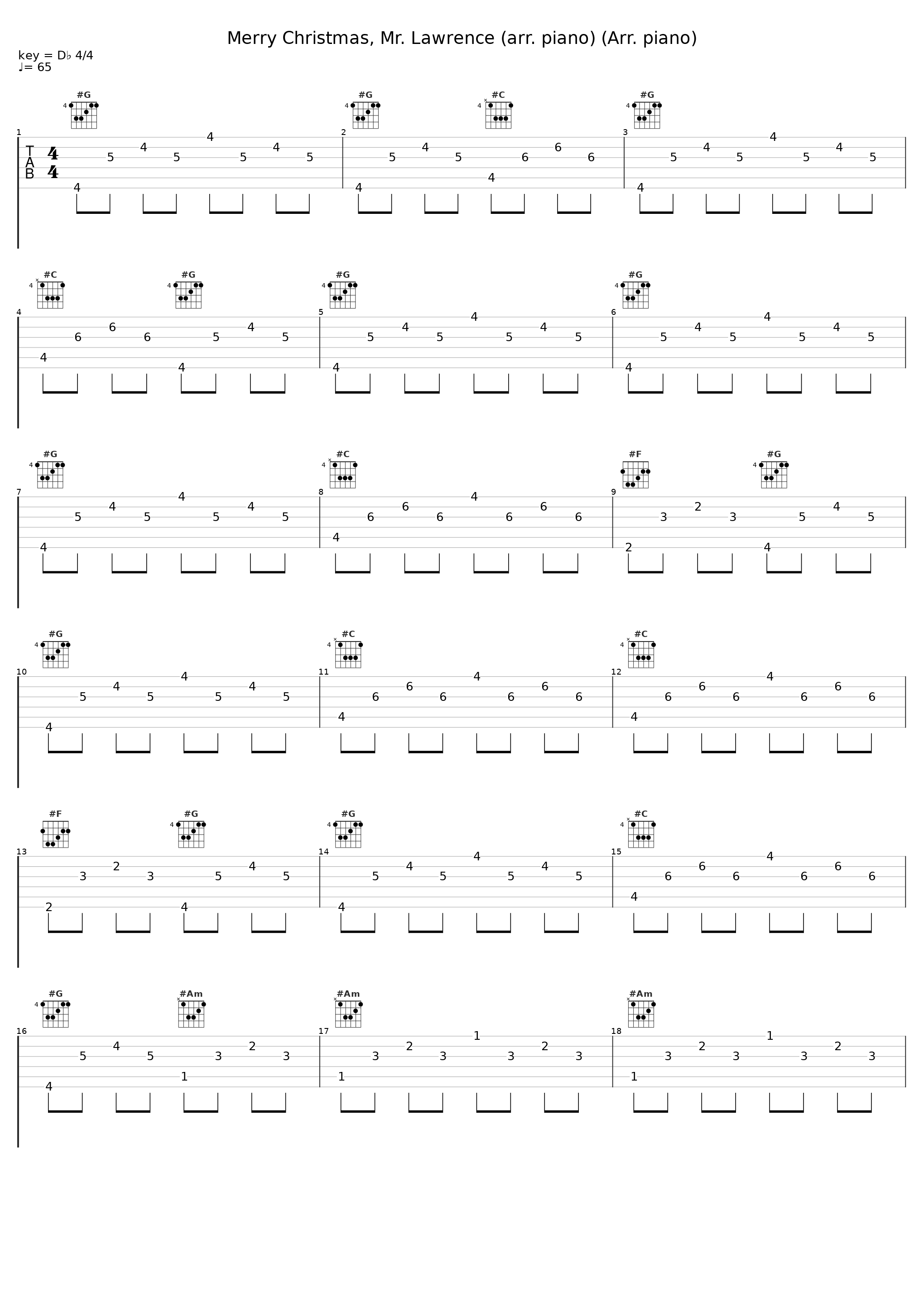 Merry Christmas, Mr. Lawrence (arr. piano) (Arr. piano)_Music Lab Collective_1