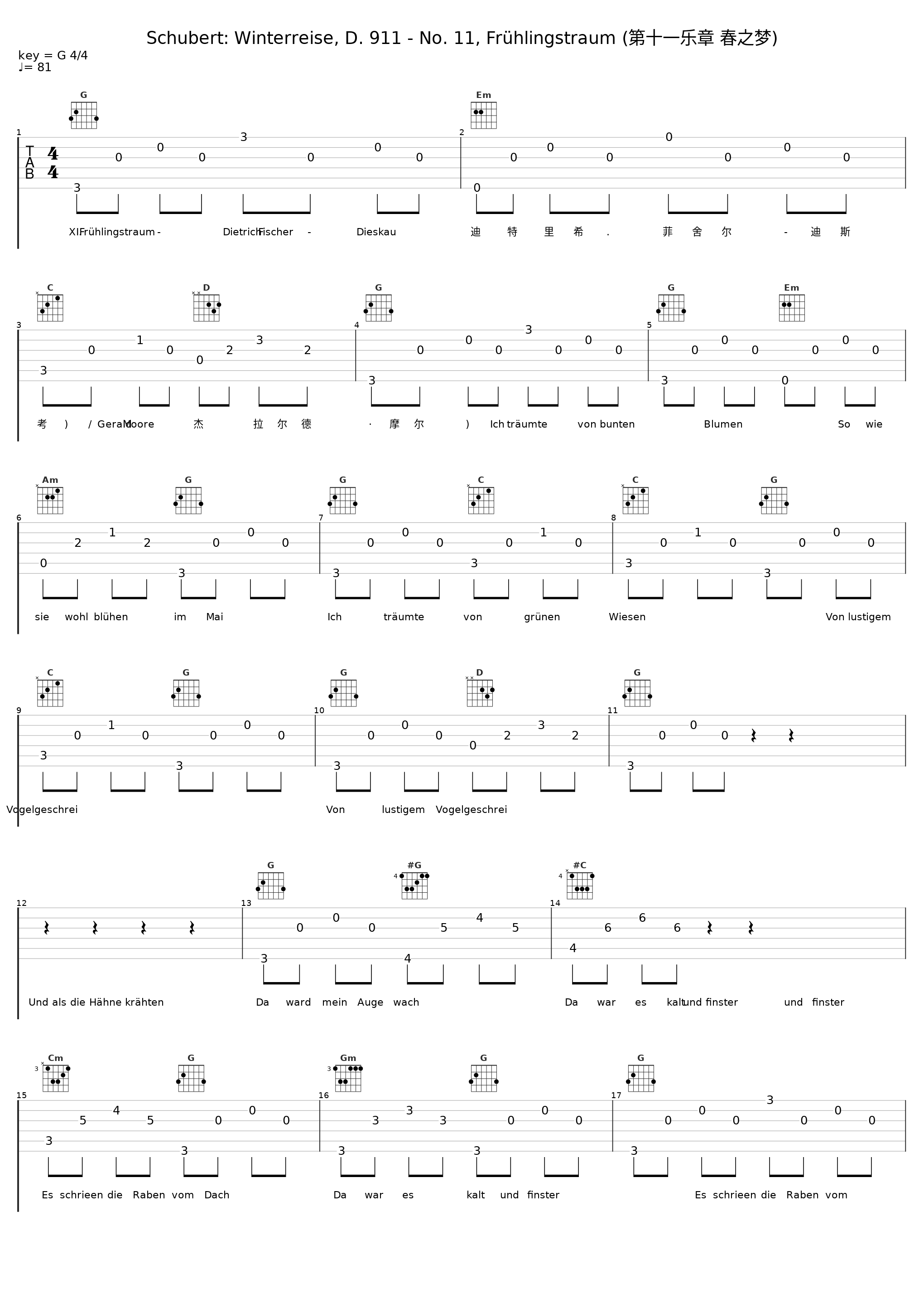 Schubert: Winterreise, D. 911 - No. 11, Frühlingstraum (第十一乐章 春之梦)_Dietrich Fischer-Dieskau,Gerald Moore_1