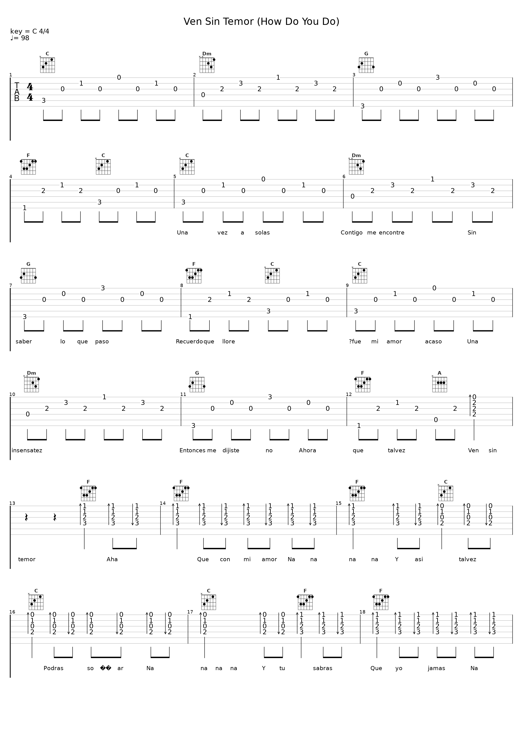 Ven Sin Temor (How Do You Do)_Seguridad Social_1