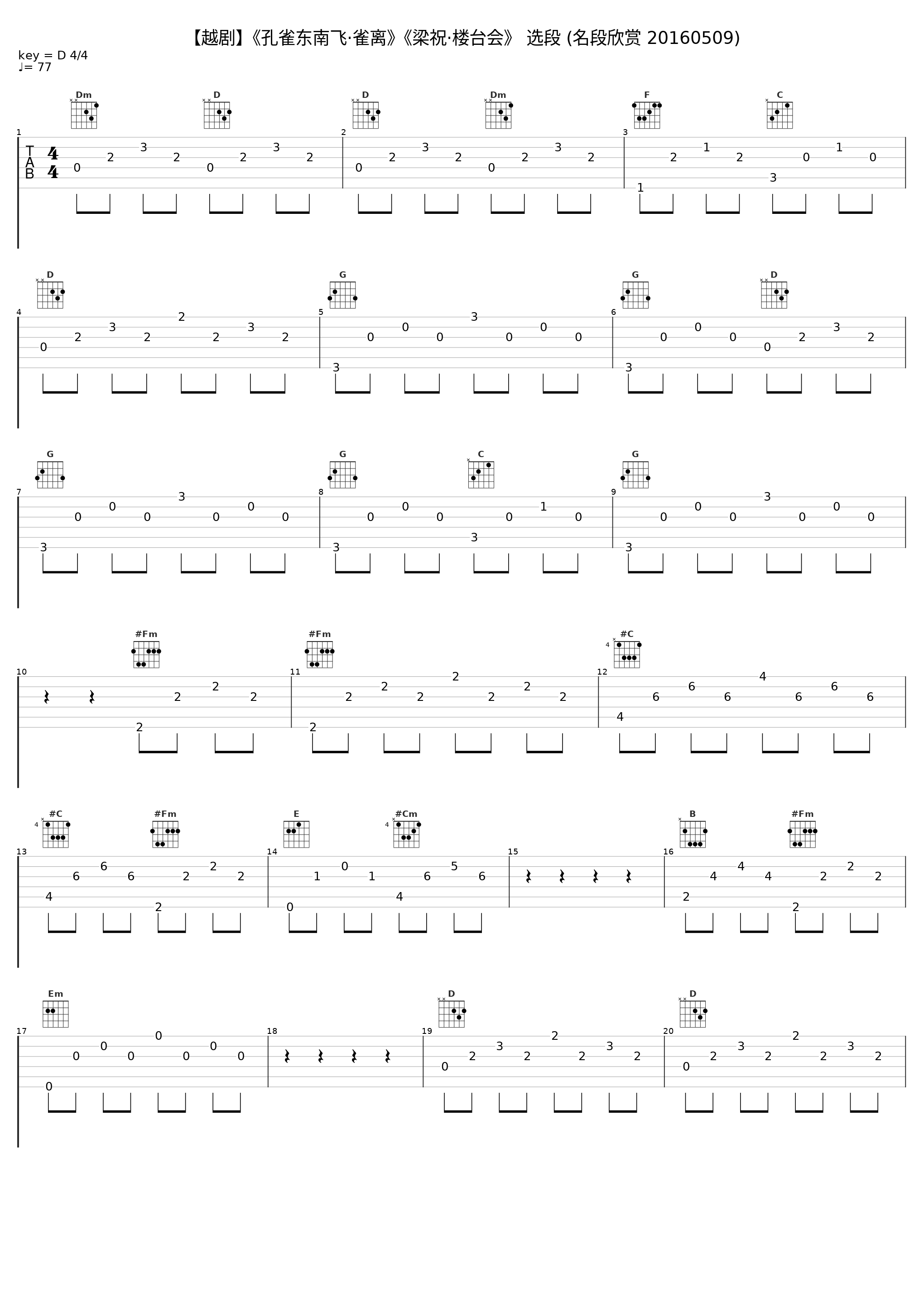 【越剧】《孔雀东南飞·雀离》《梁祝·楼台会》 选段 (名段欣赏 20160509)_戏曲_1